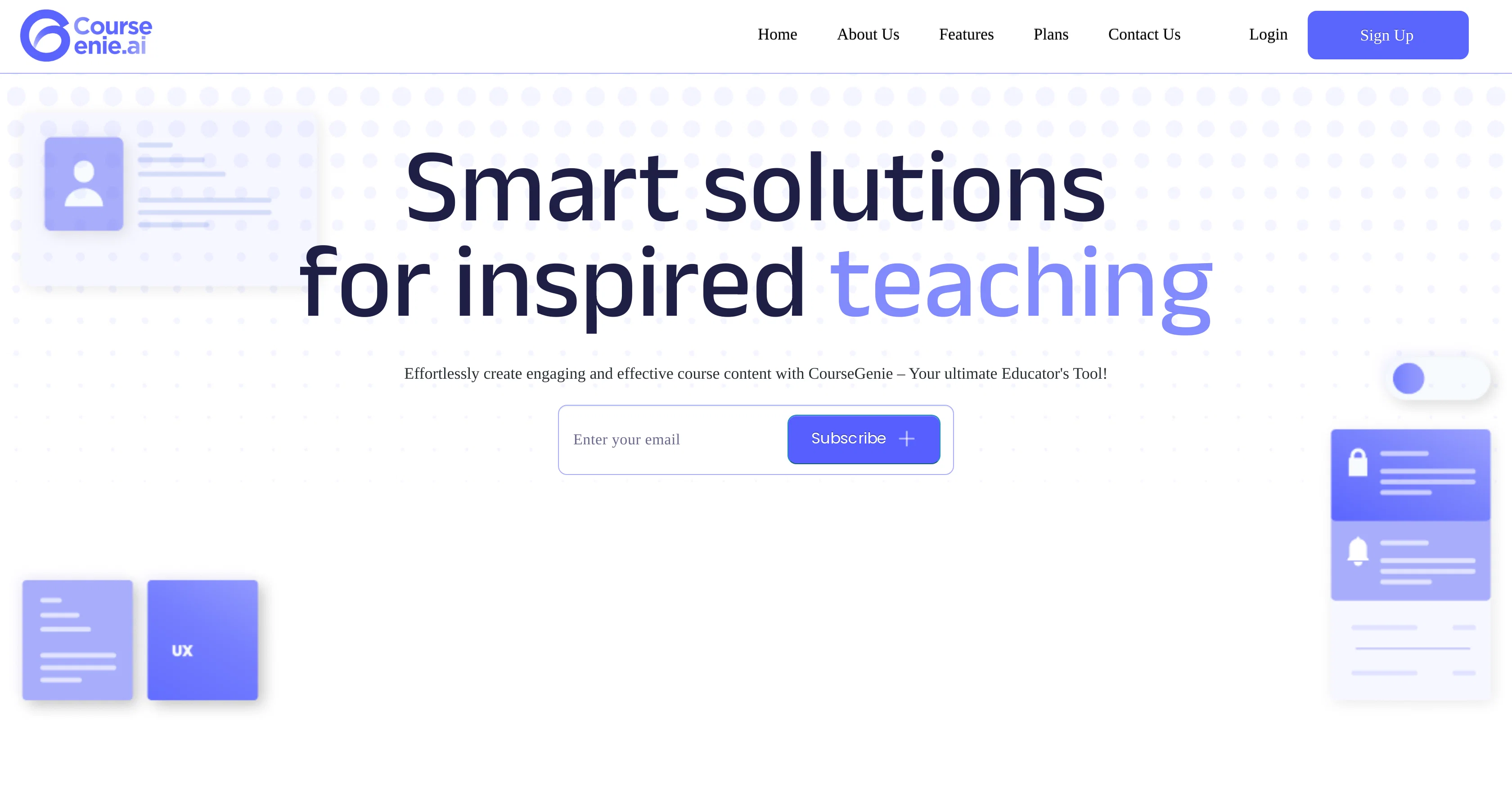 CourseGenie website