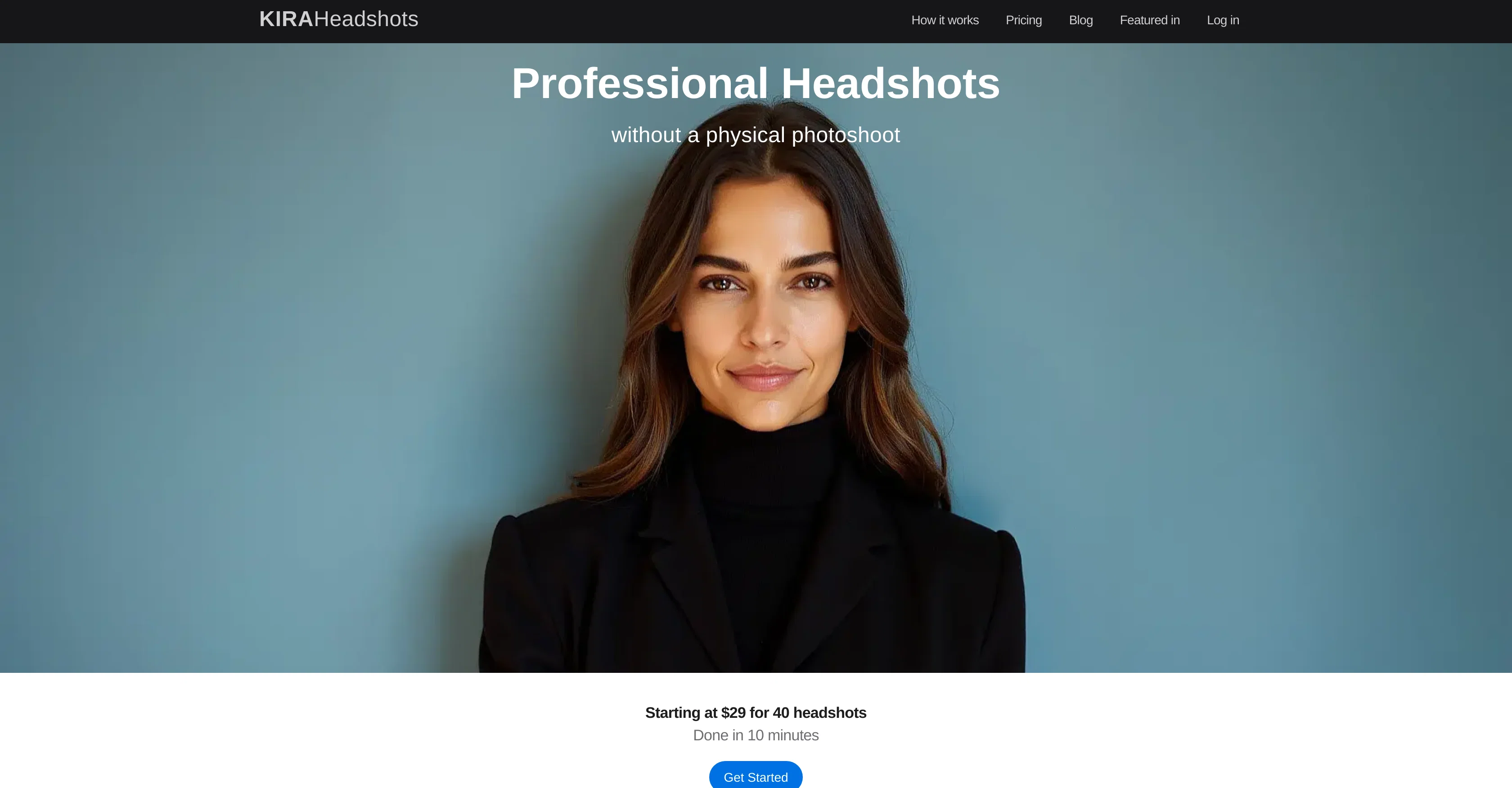 KiraHeadshots website