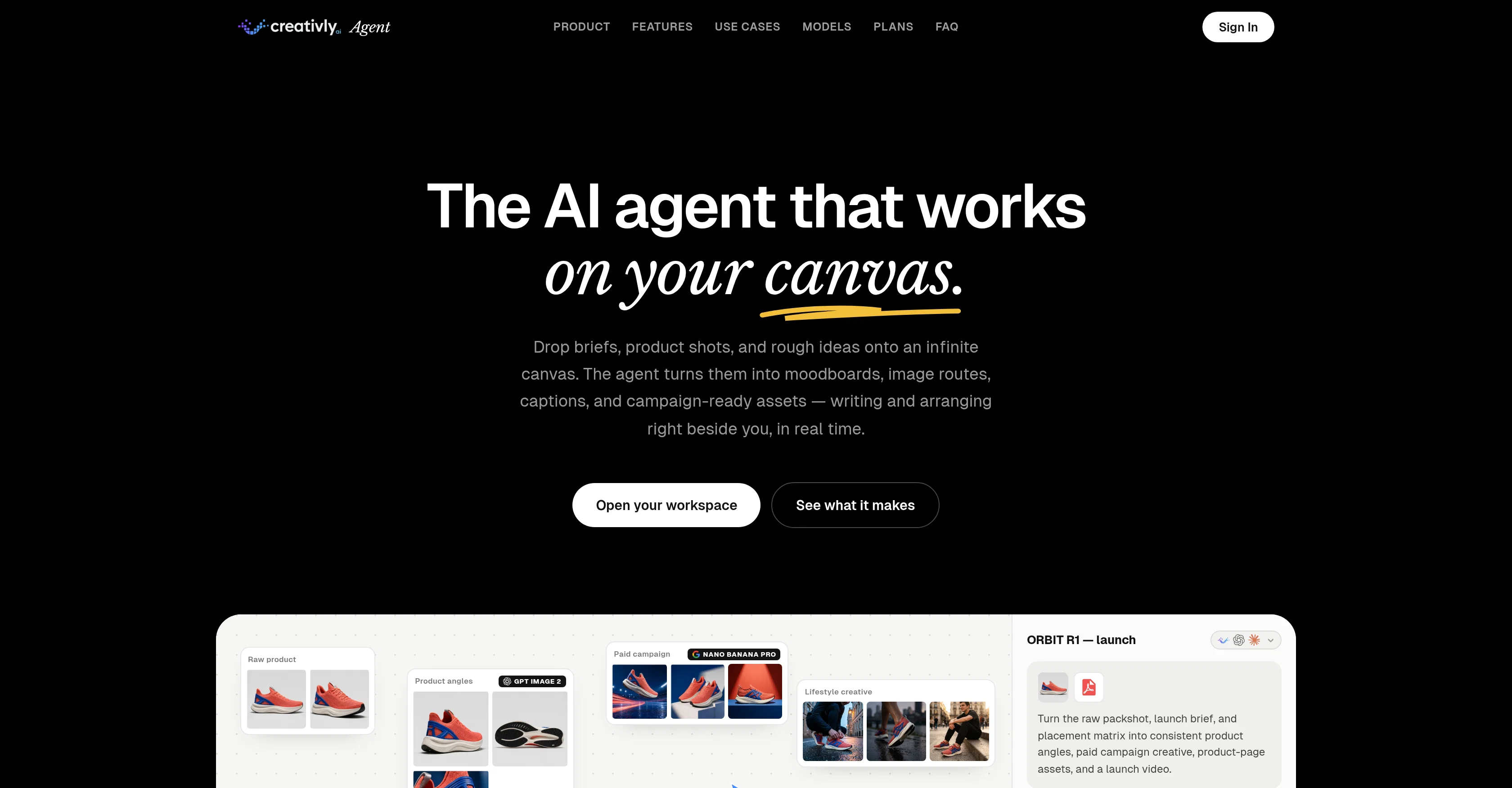 Creativly Agent website