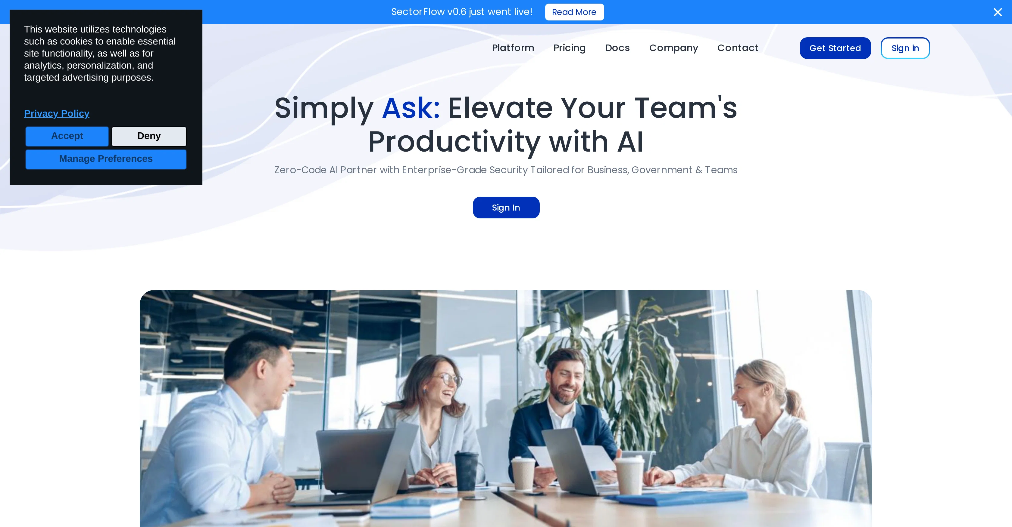 SectorFlow website