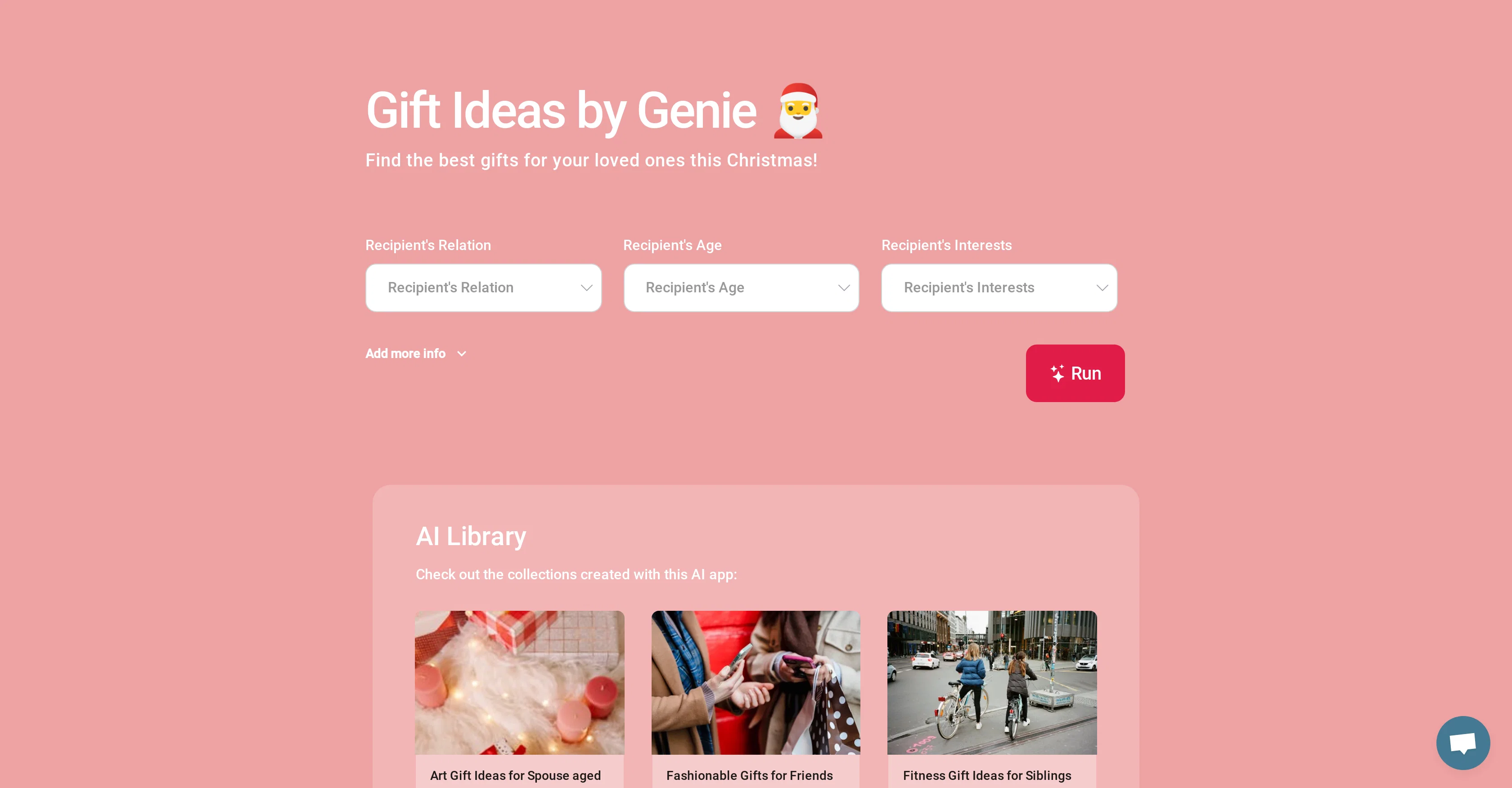 Gift Ideas by Genie website