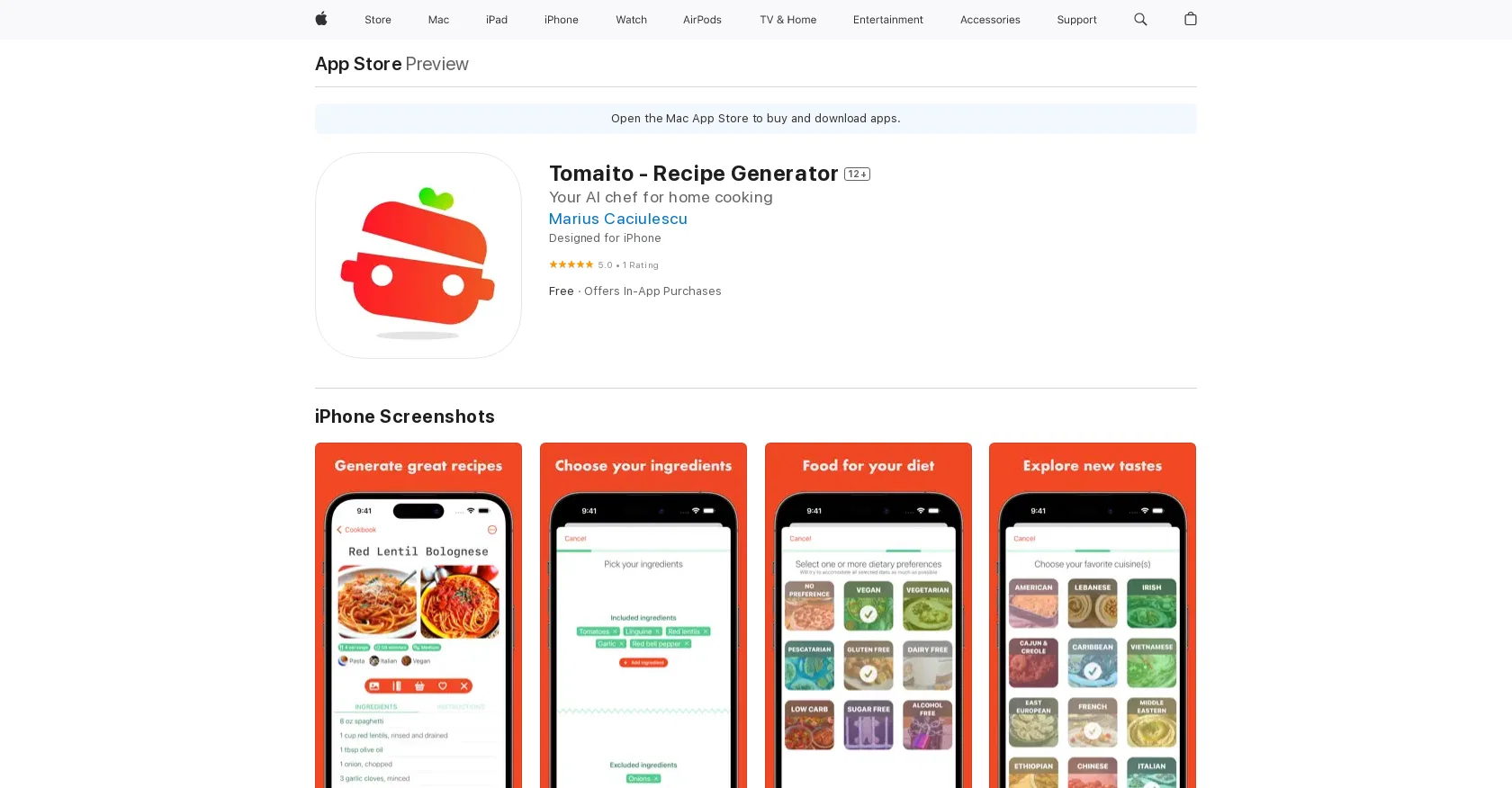 Tomaito website