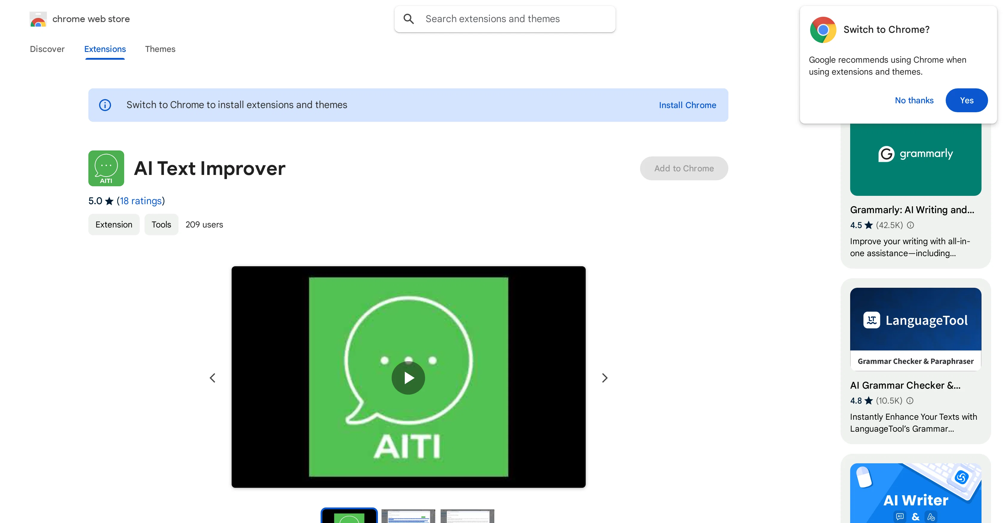 AI Text Improver website