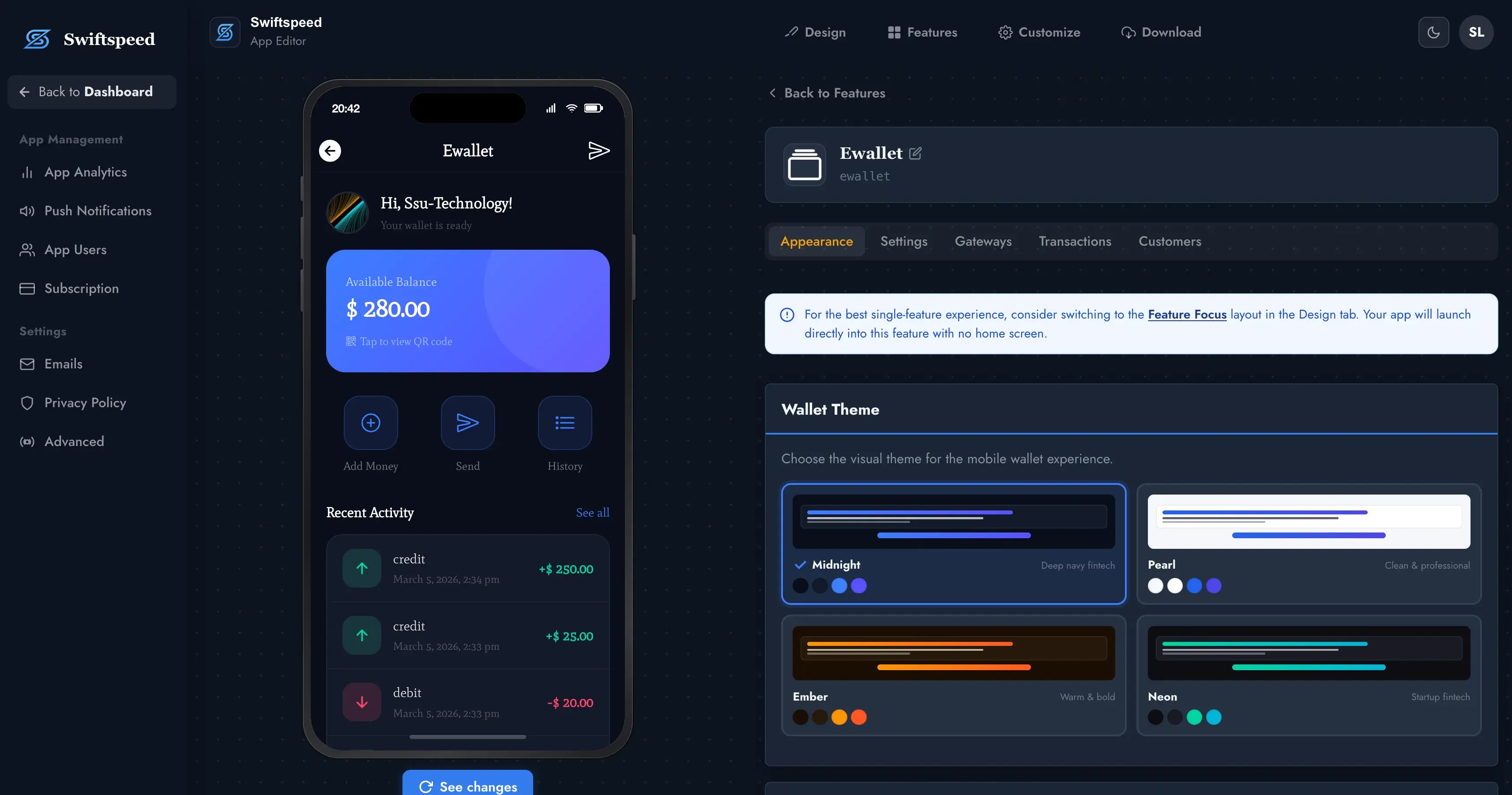 Swiftspeed website