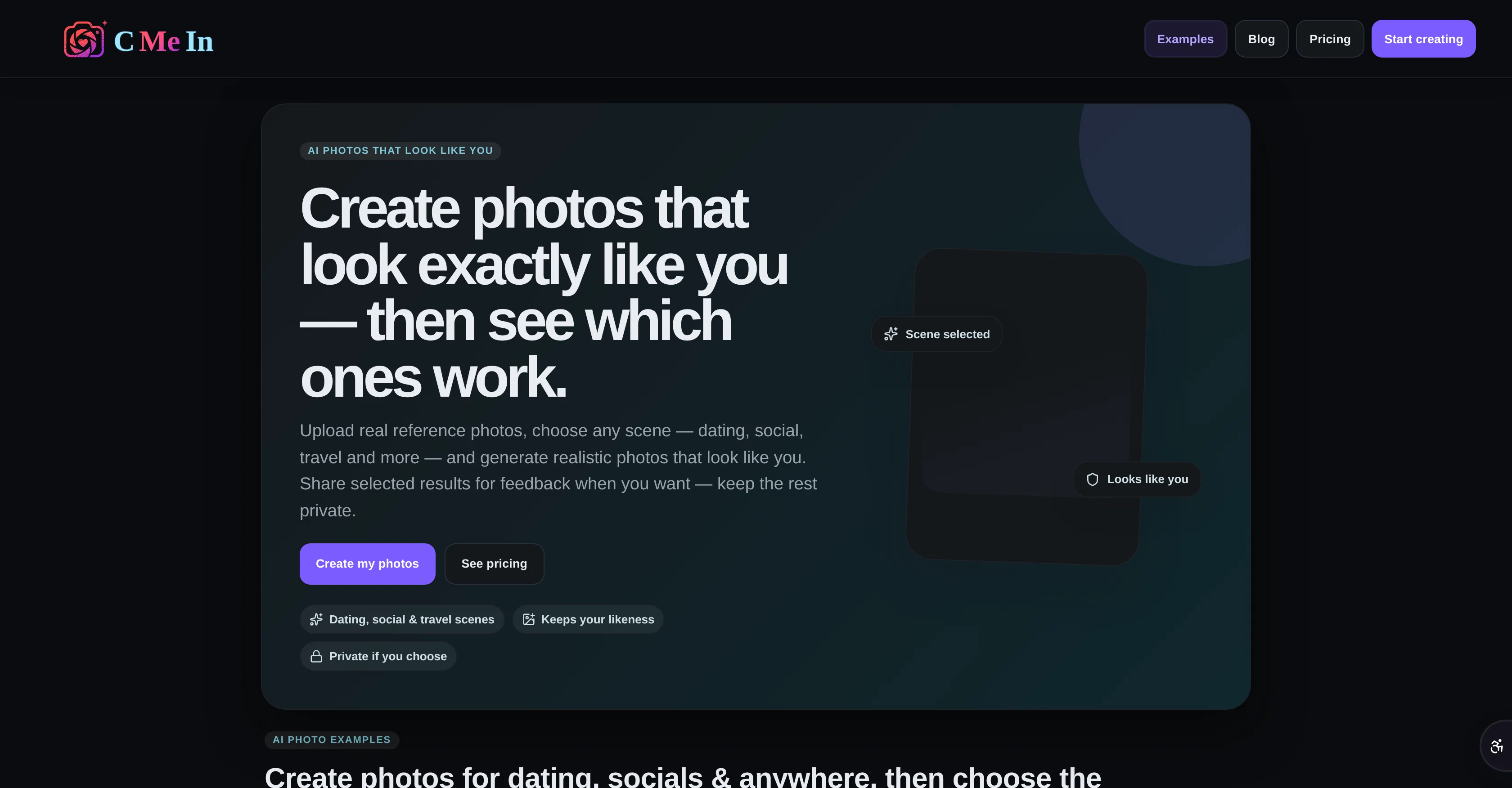 CMeIn AI website