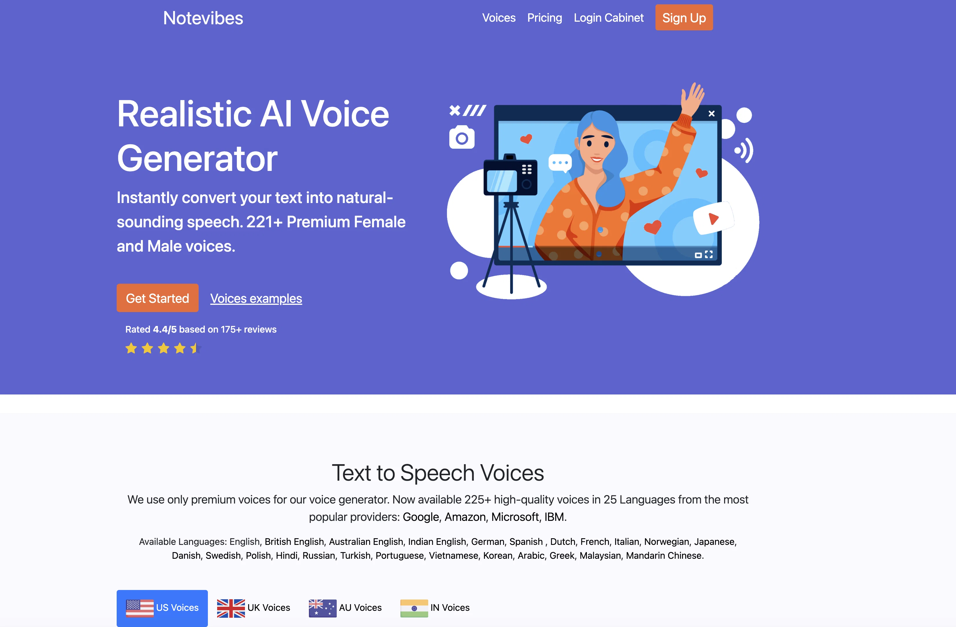 Notevibes website