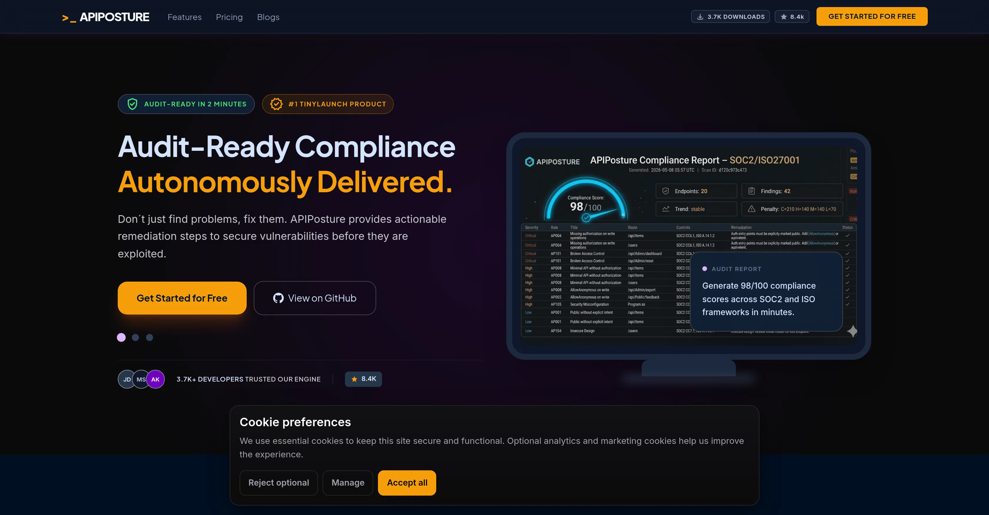 ApiPosture website