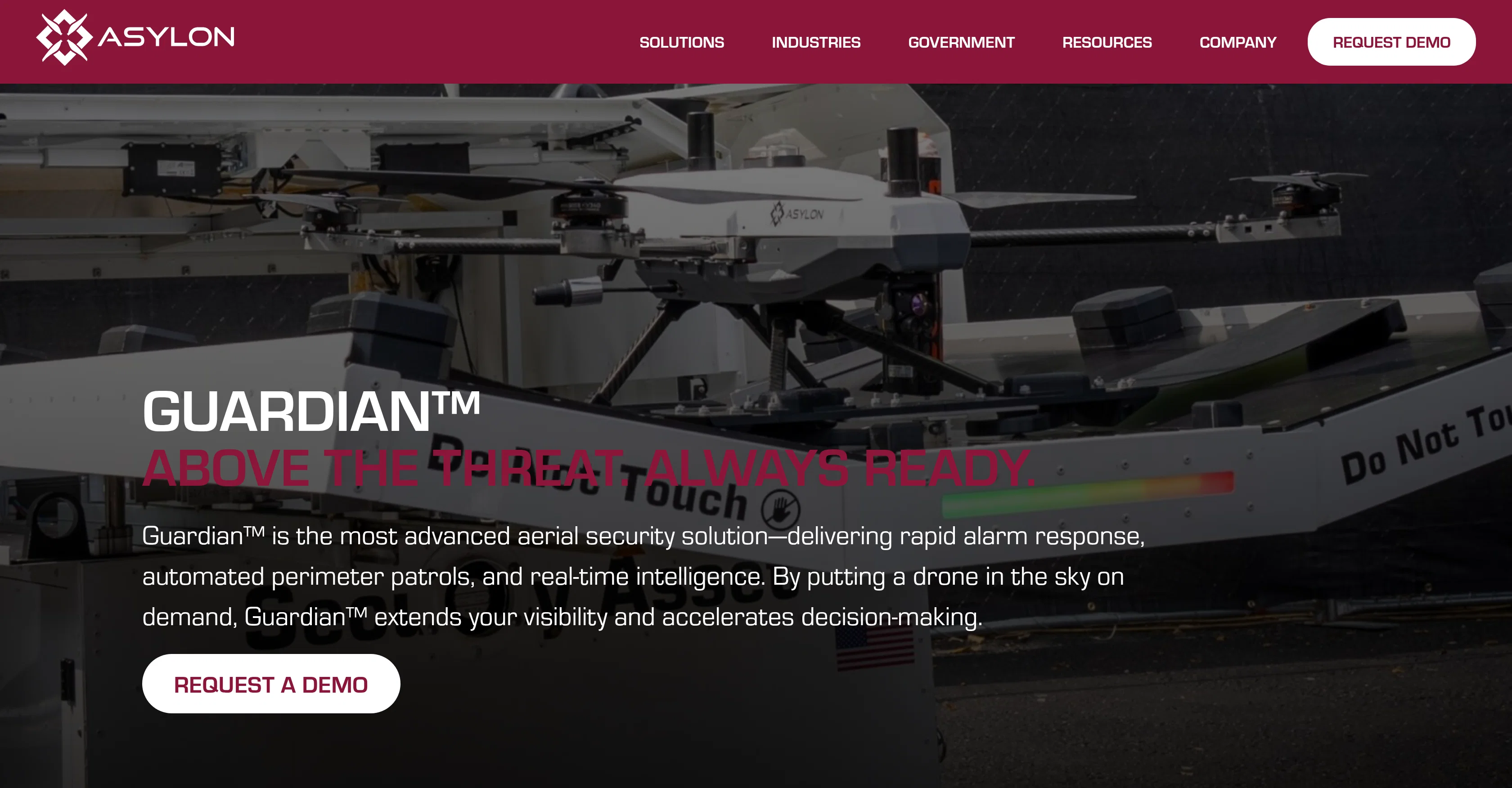 Guardian Security Drone | Asylon Robotics website