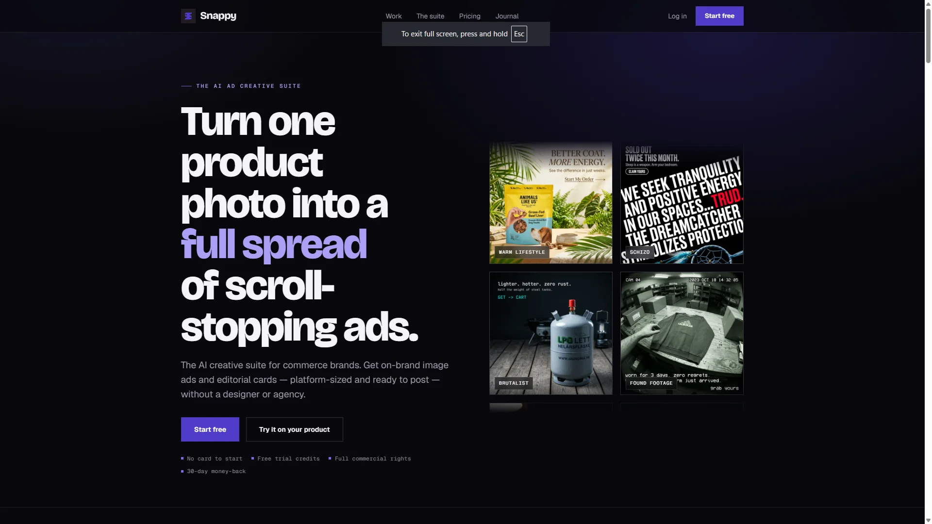 Snappy Ads website