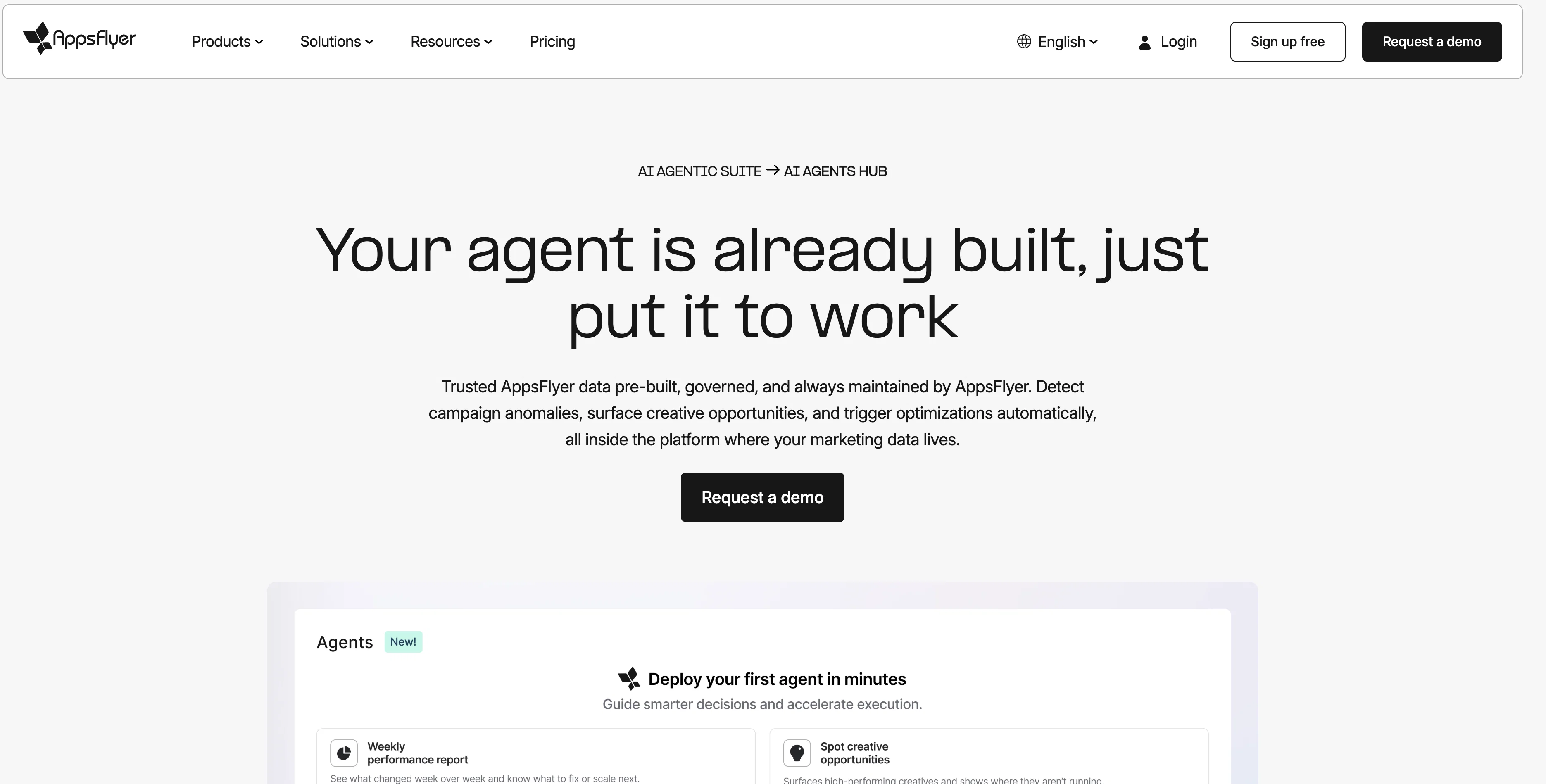 AppsFlyer AI Agents website
