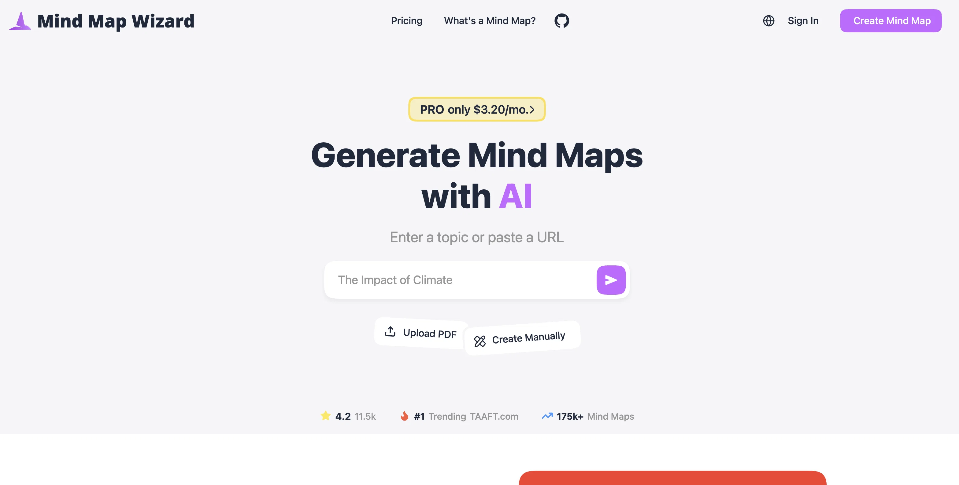 Mind Map Wizard website