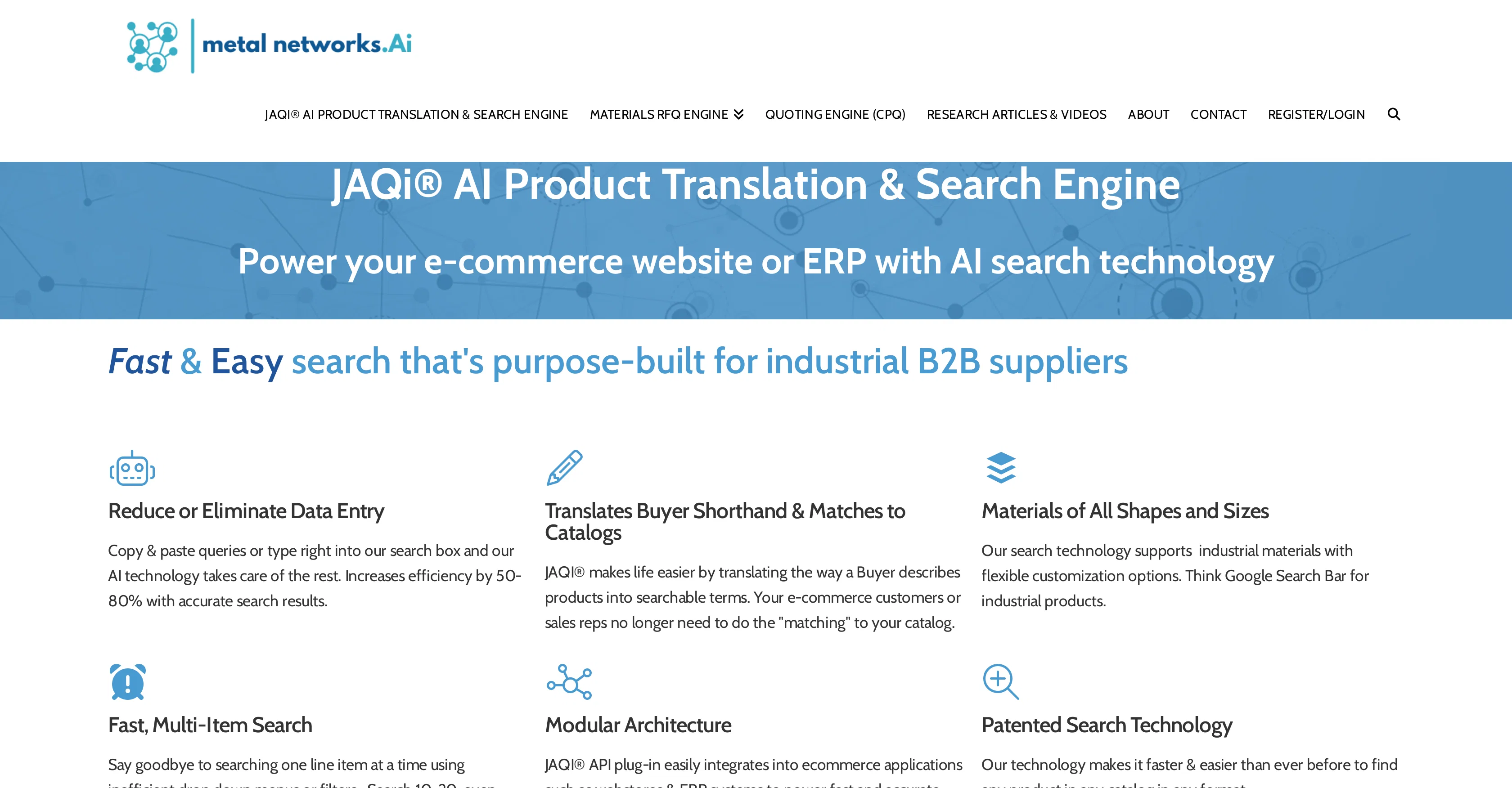 JAQI website
