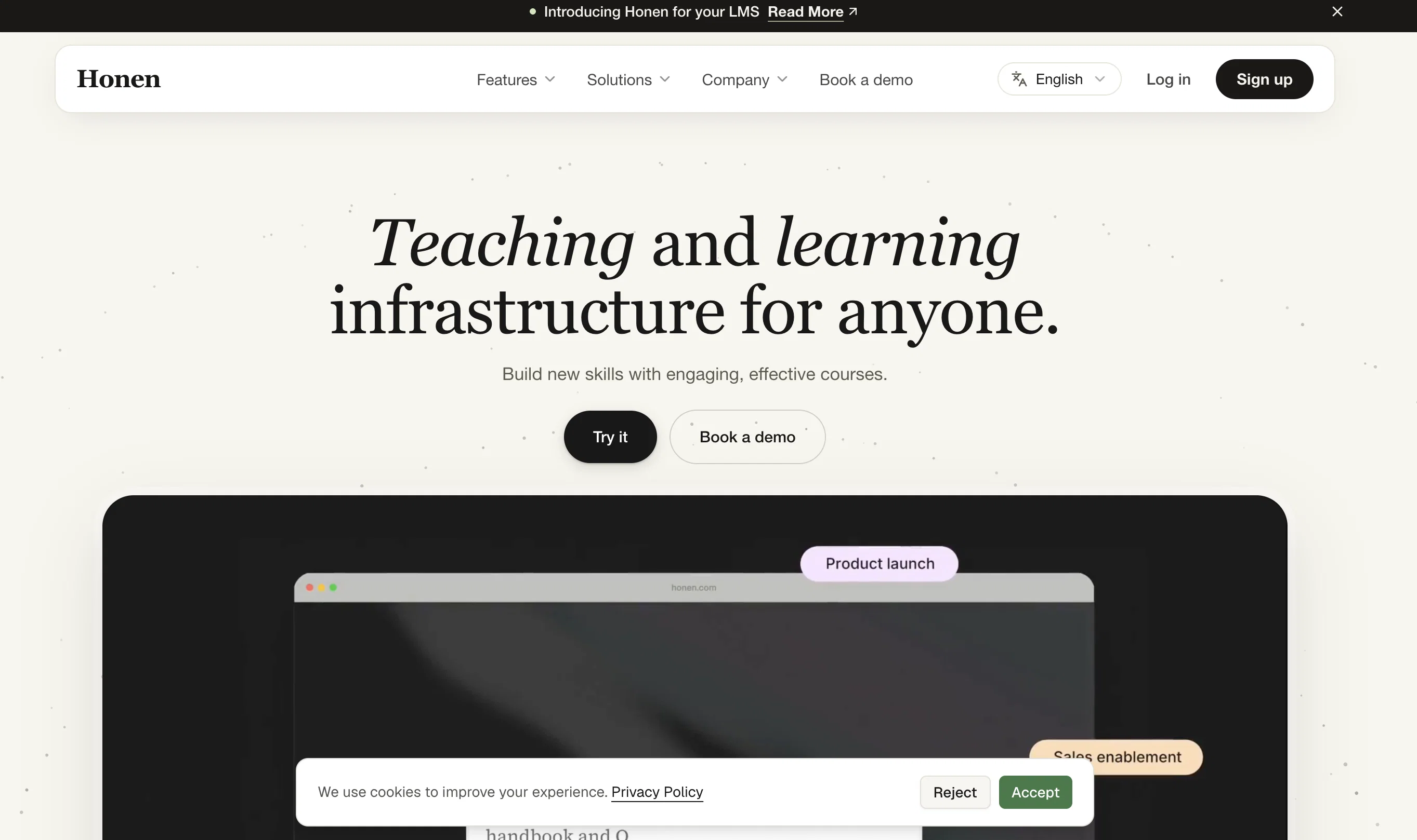 Honen website