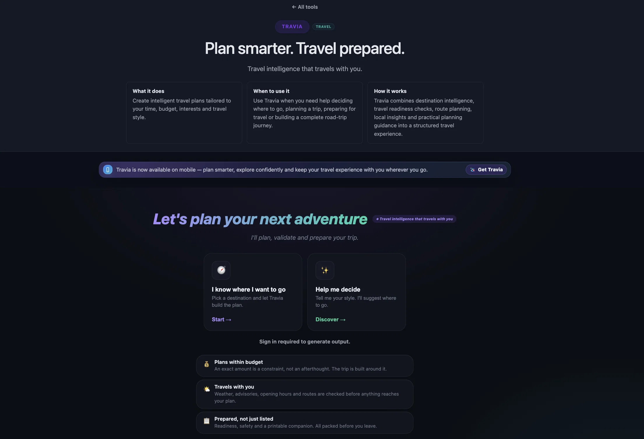 CurrentOrigin | Travia website
