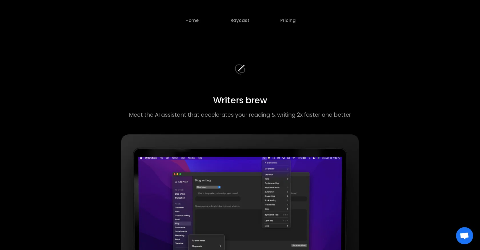 Writers brew website