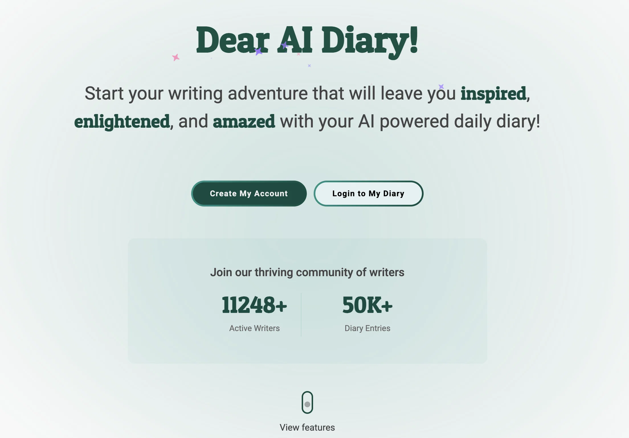 AIDiary website