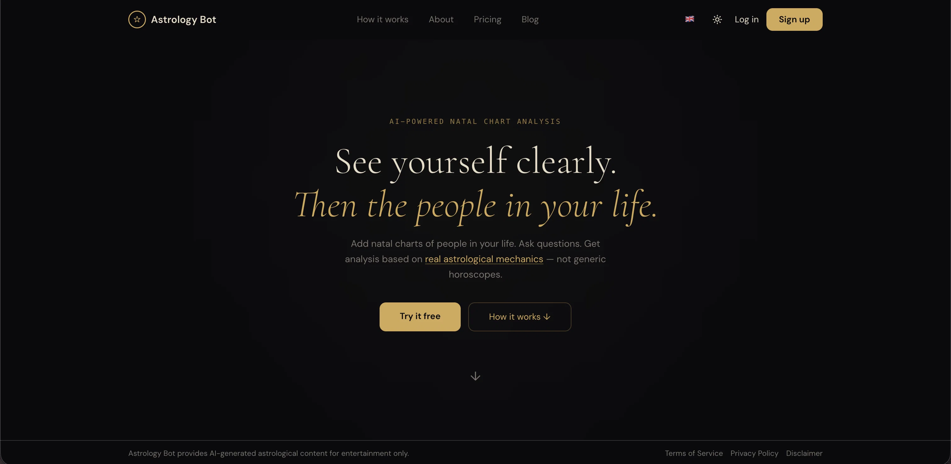 Astrology Bot website