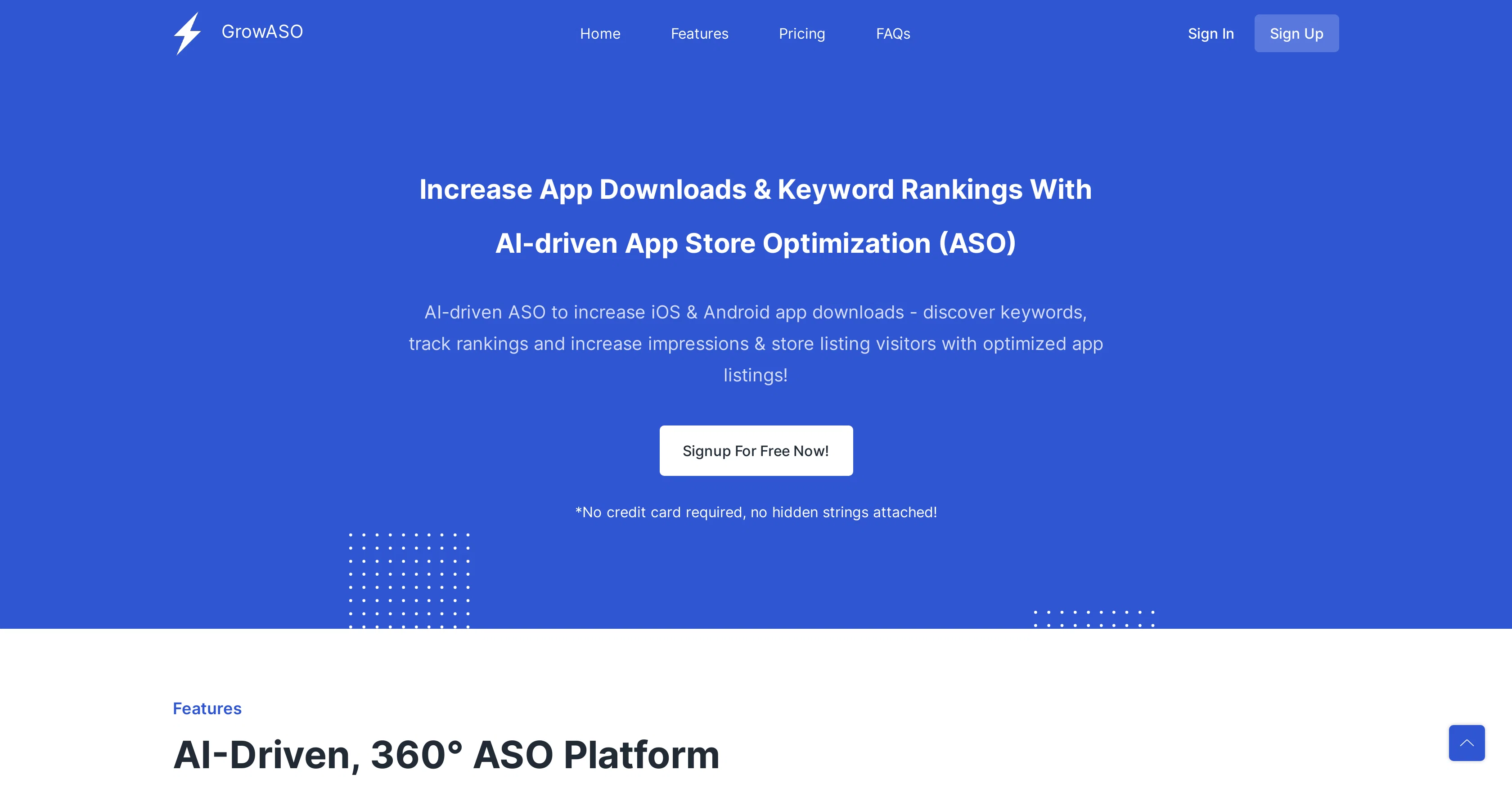 GrowASO - AI App Store Optimization (ASO) website