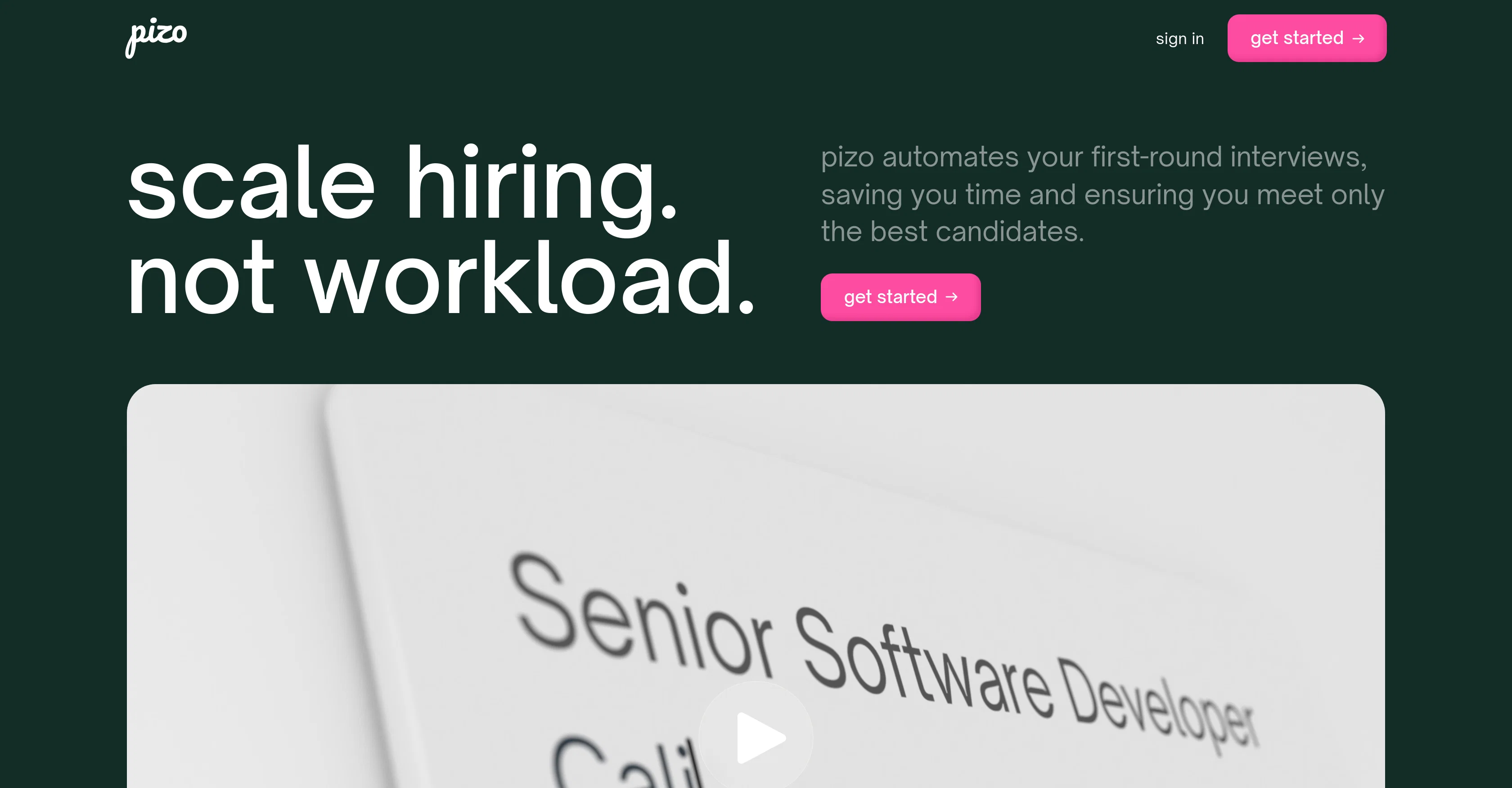 Pizo website