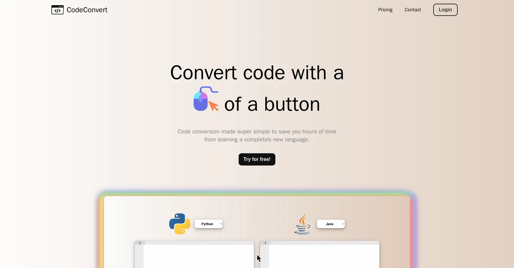 CodeConvert AI website