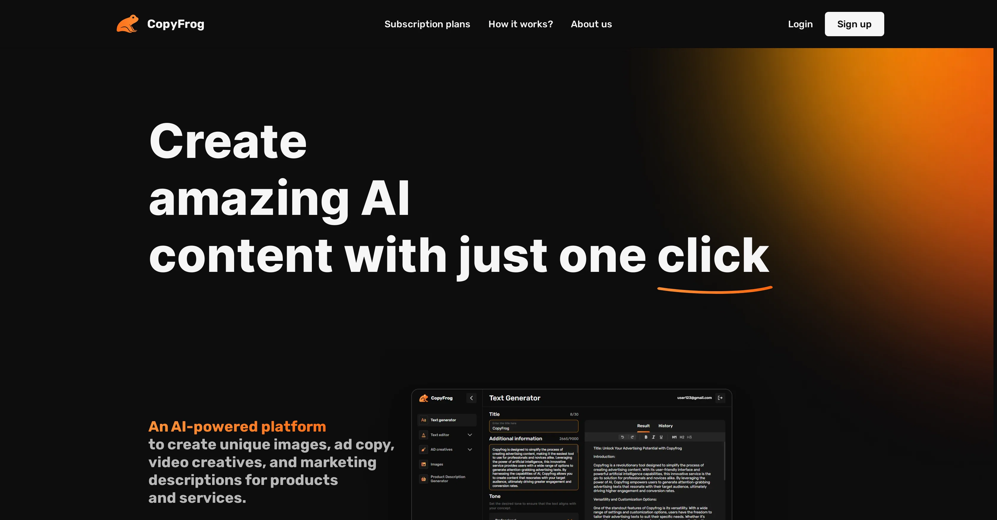 CopyFrog website