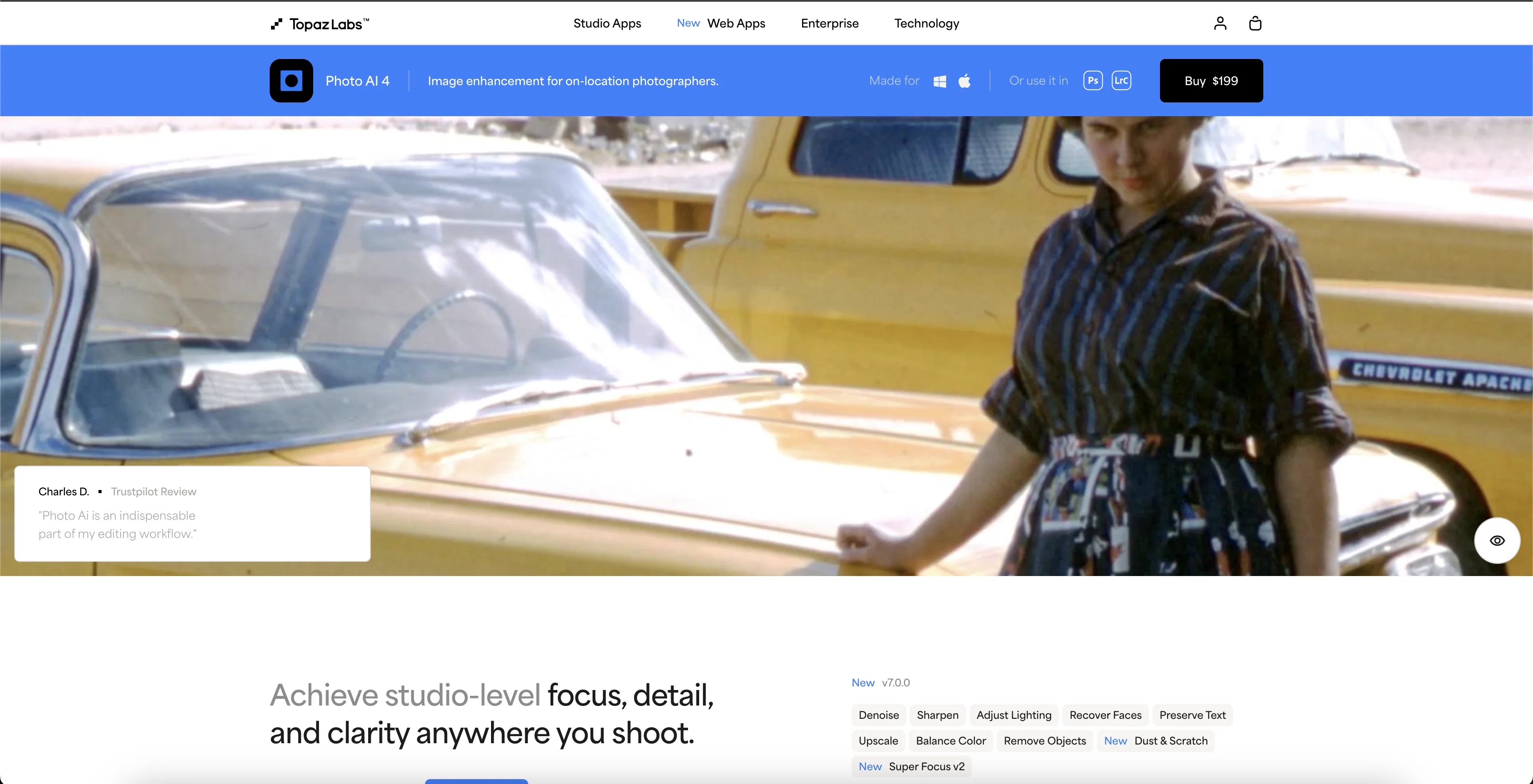 Topaz Labs | Photo AI 4 website