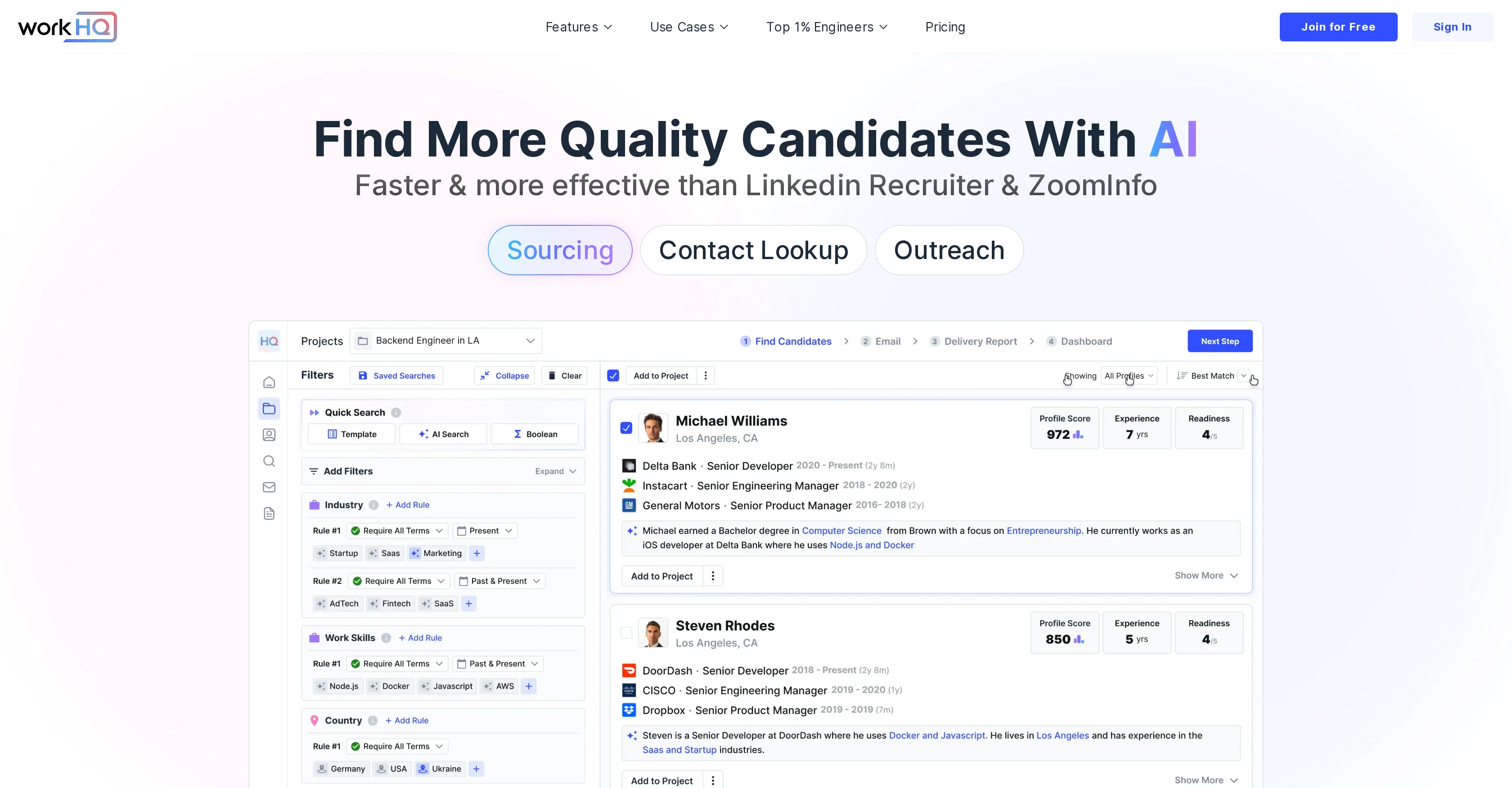 WorkHQ website