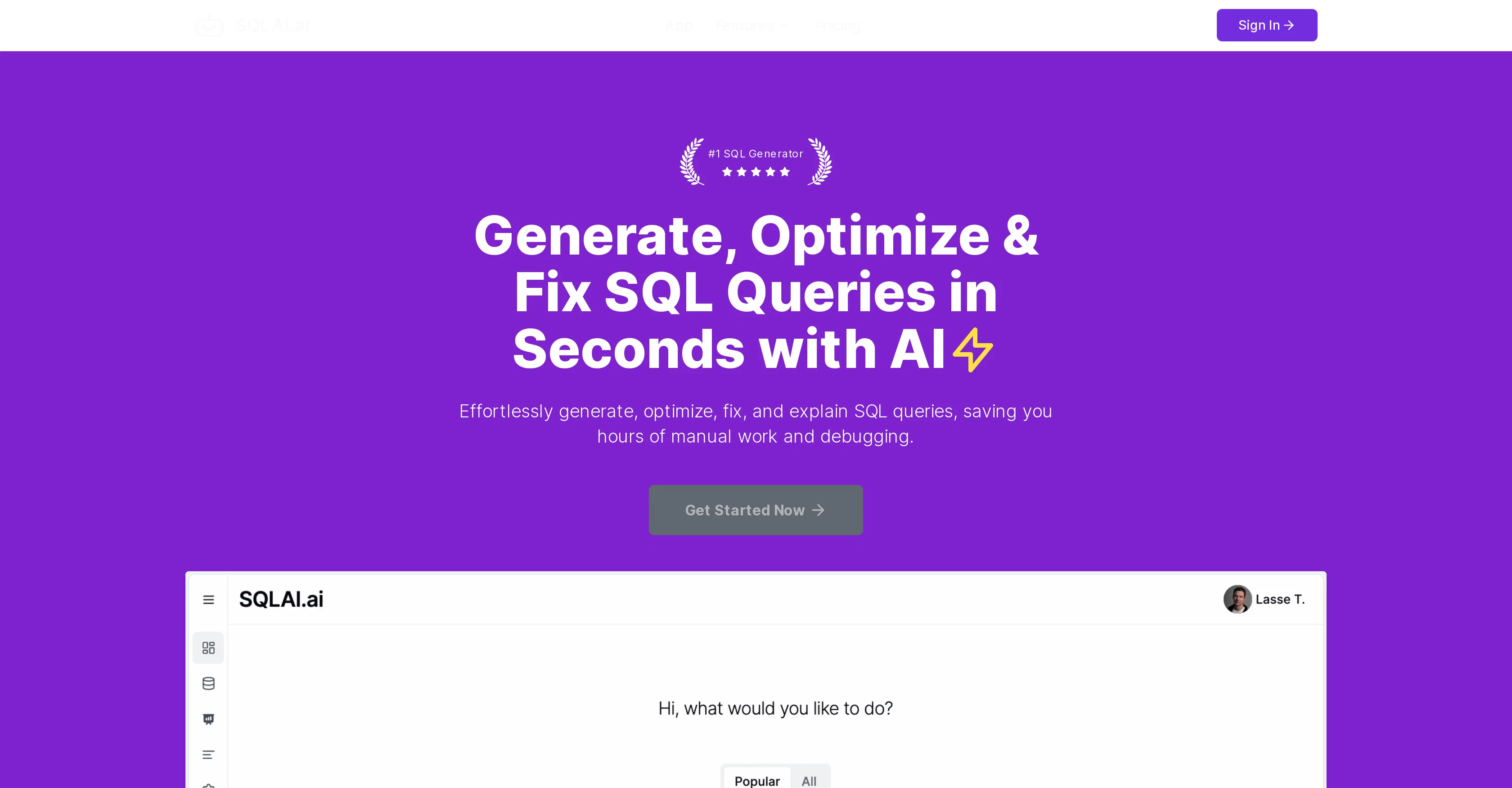 SQLAI.ai website