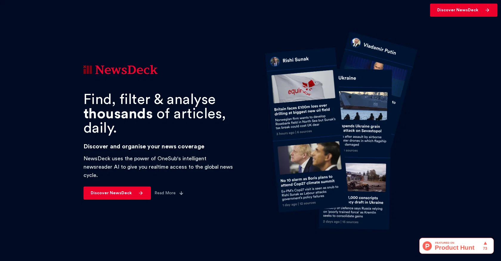NewsDeck from OneSub website