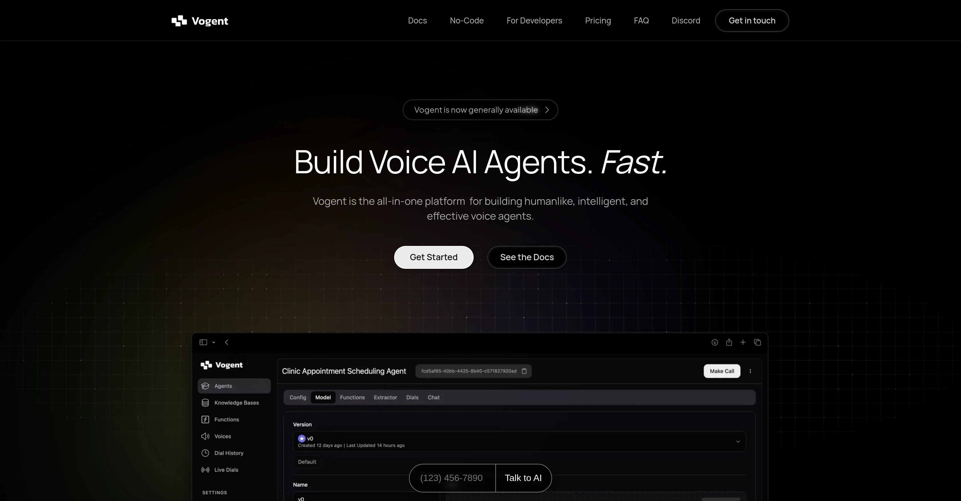 Vogent website
