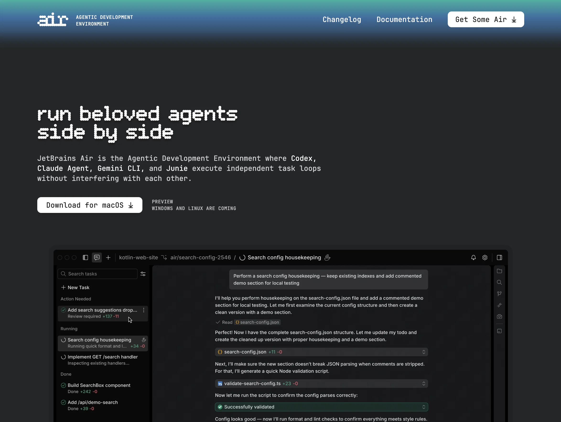 JetBrains Air website