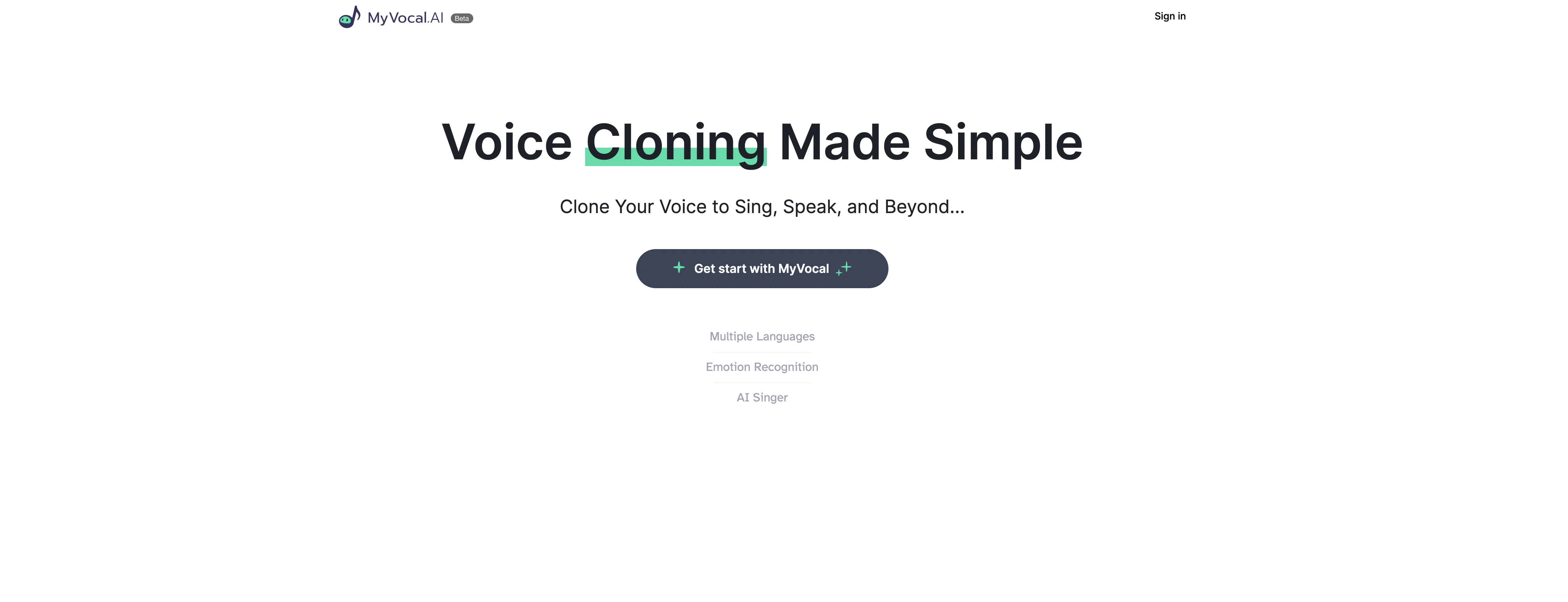 Myvocal website