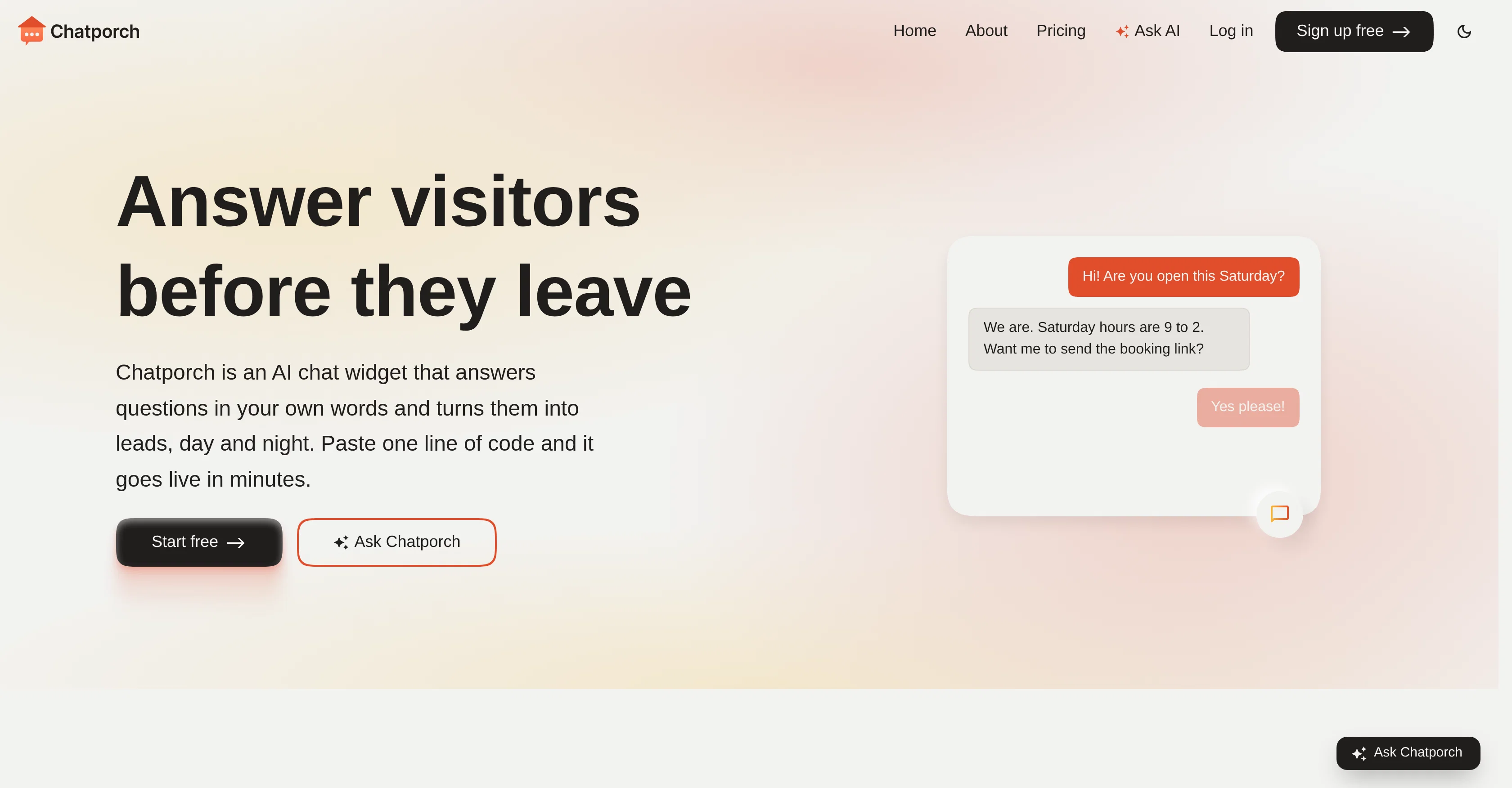 Chatporch website