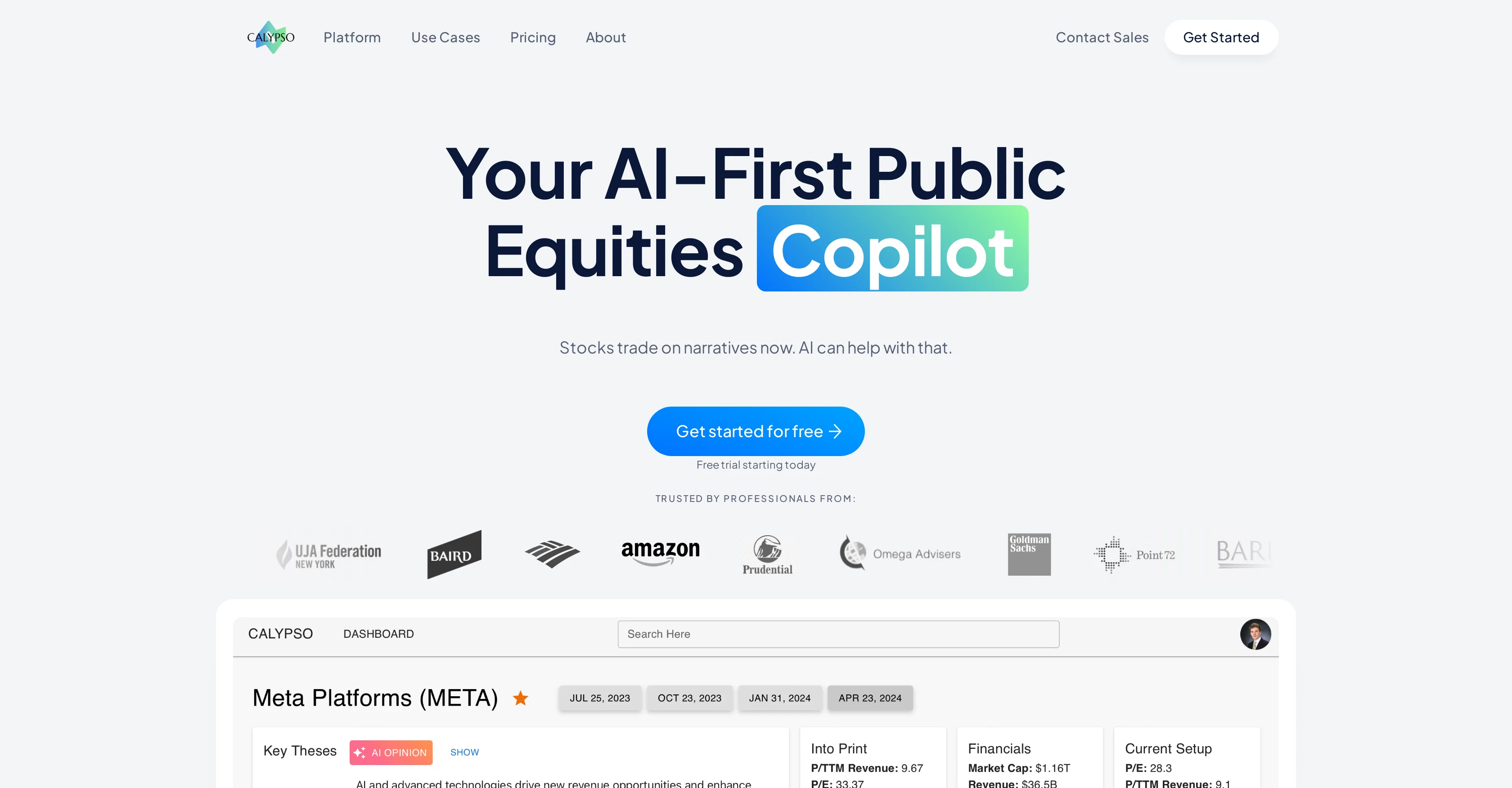 Calypso website