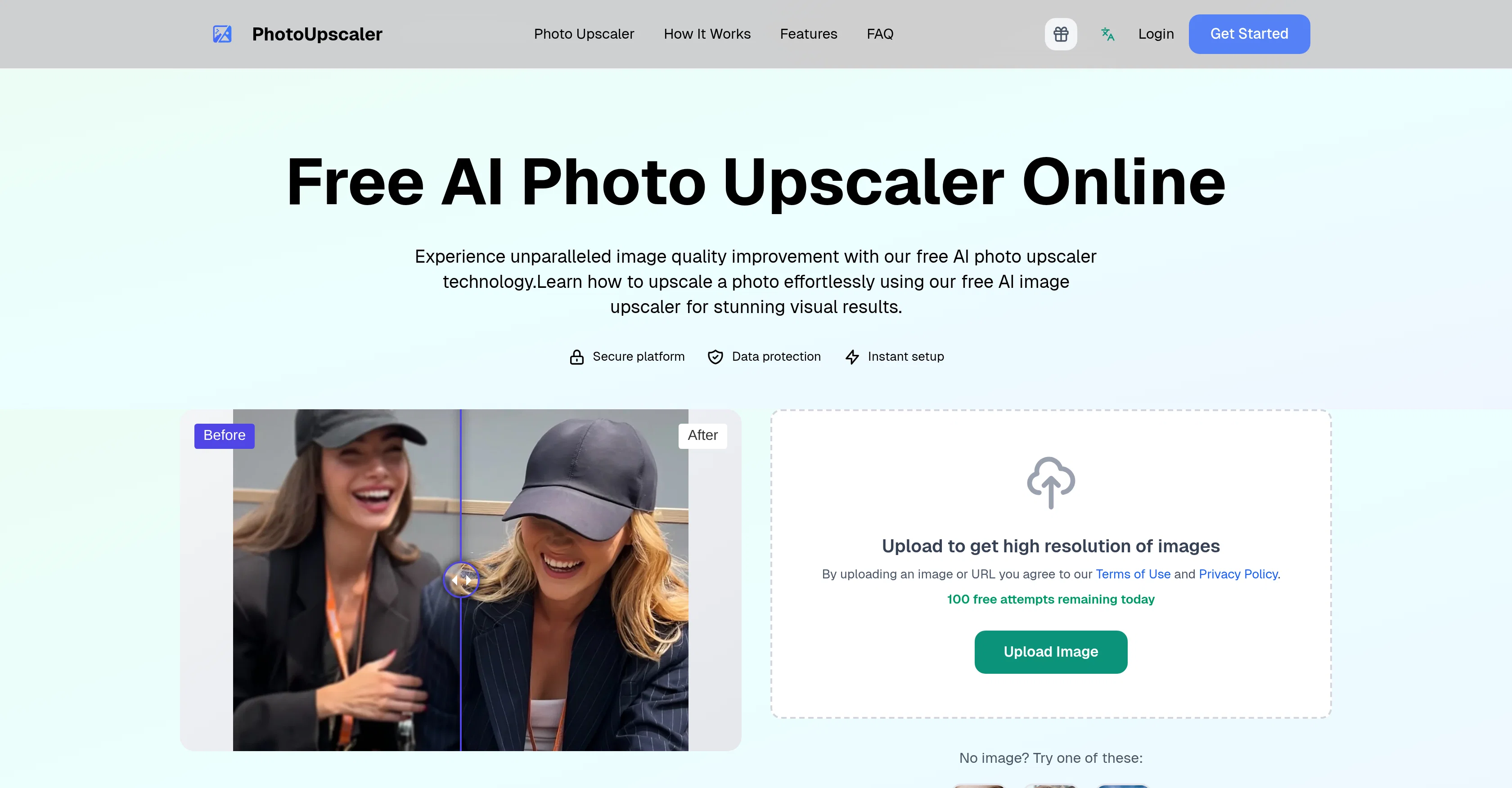 PhotoUpscaler website