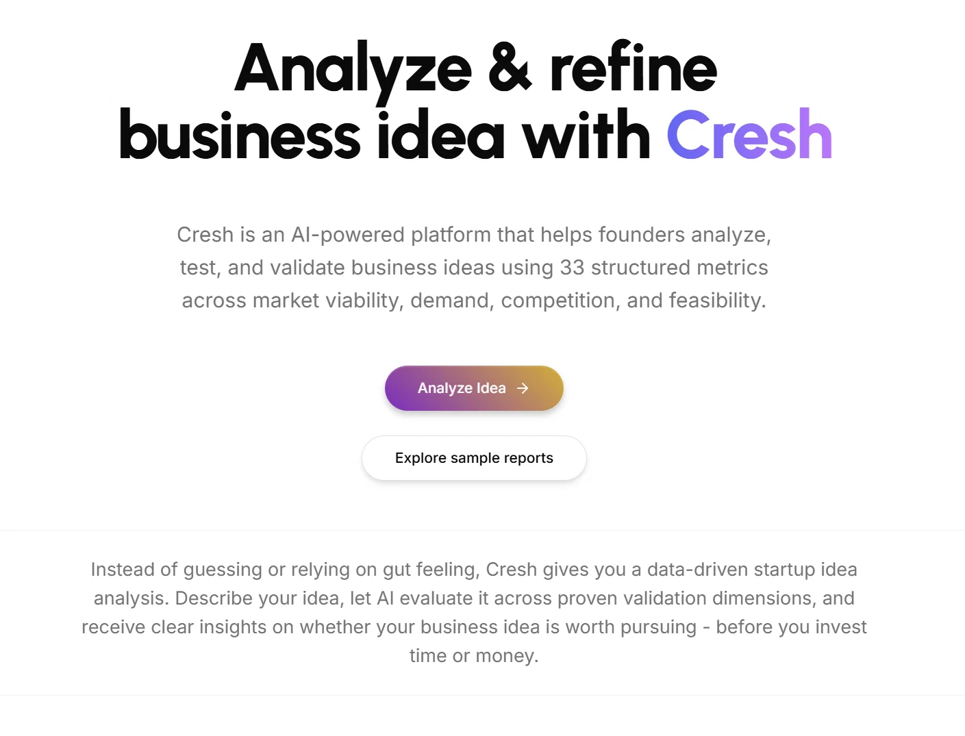 Cresh website
