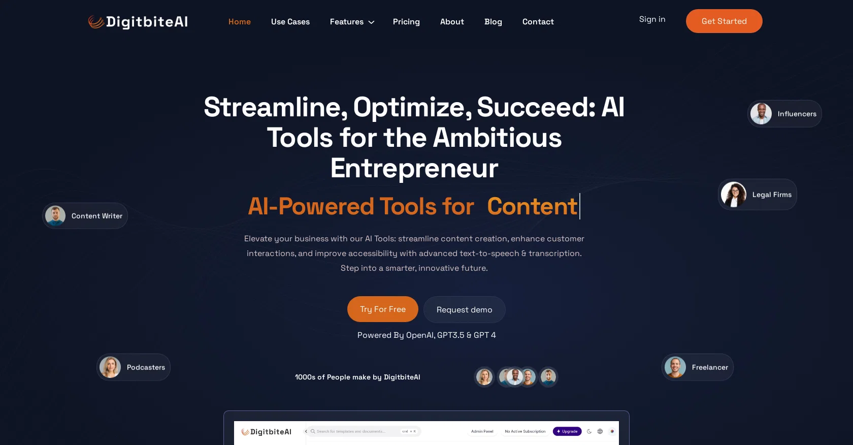 DigitbiteAI website