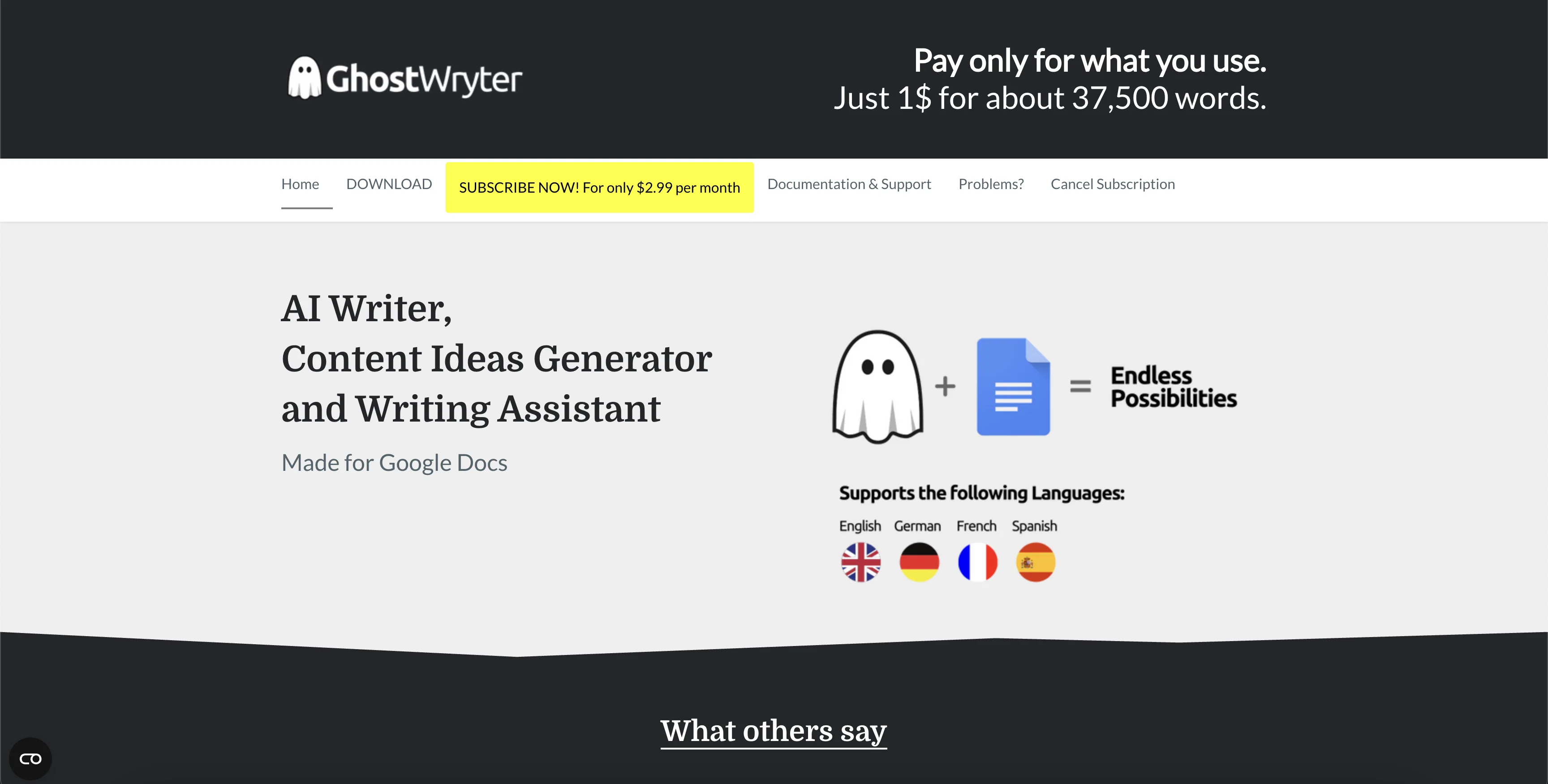 GhostWryter website