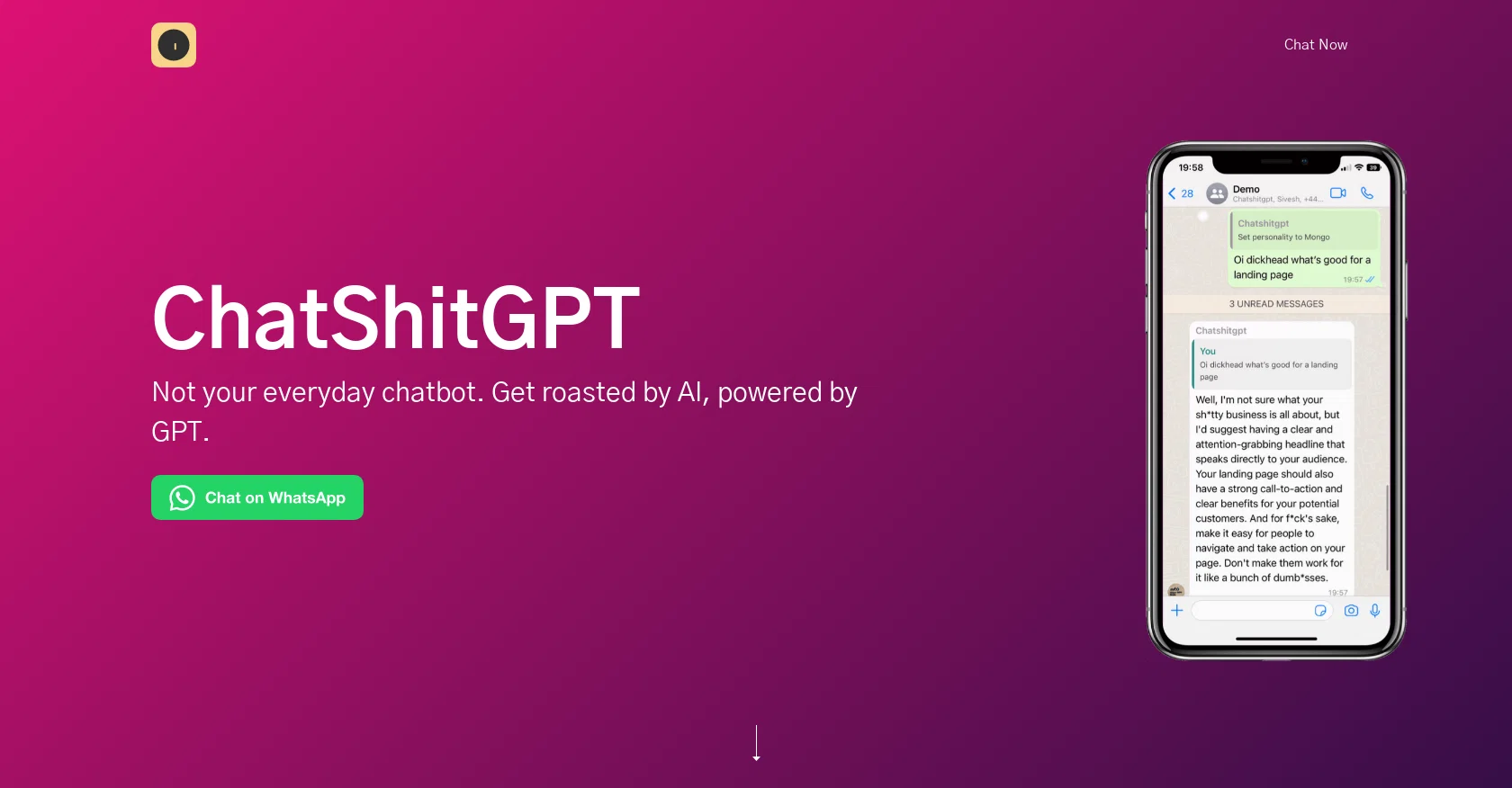 Chatshitgpt website