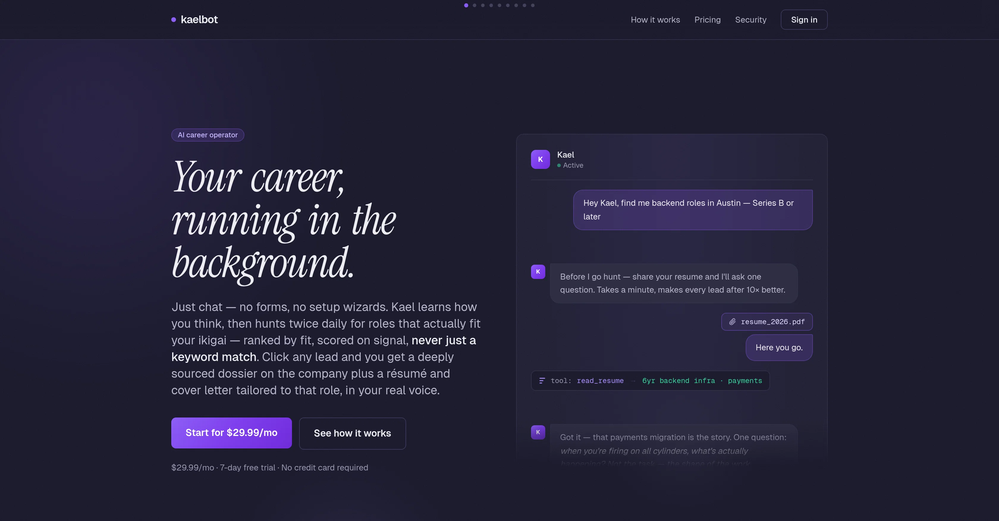 Kael website