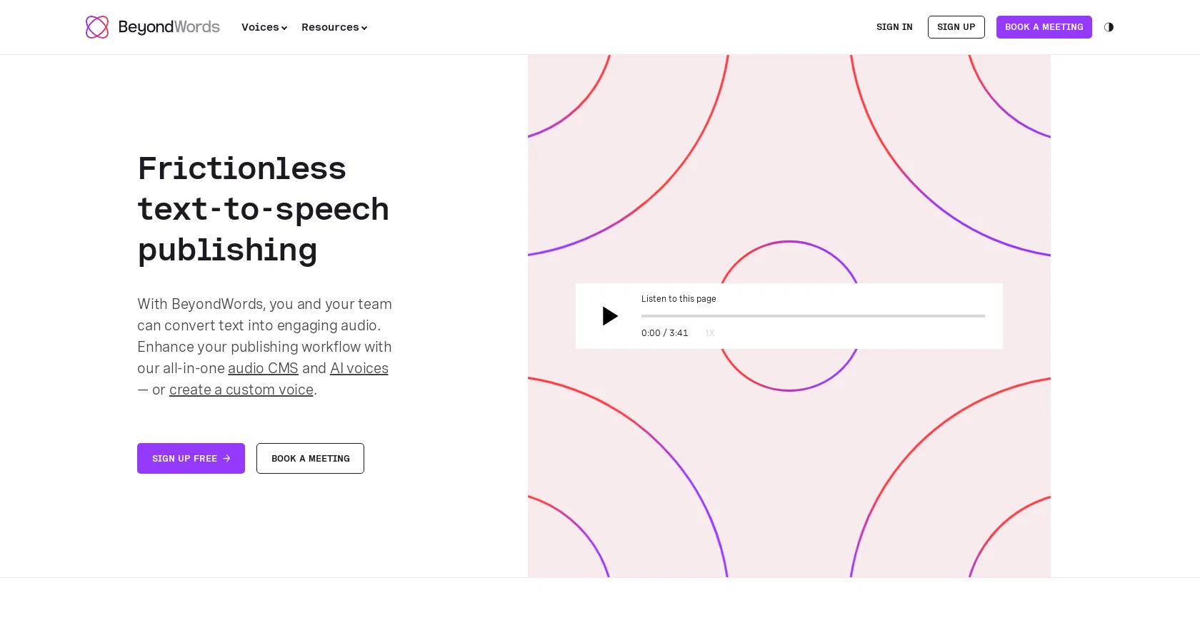 BeyondWords website