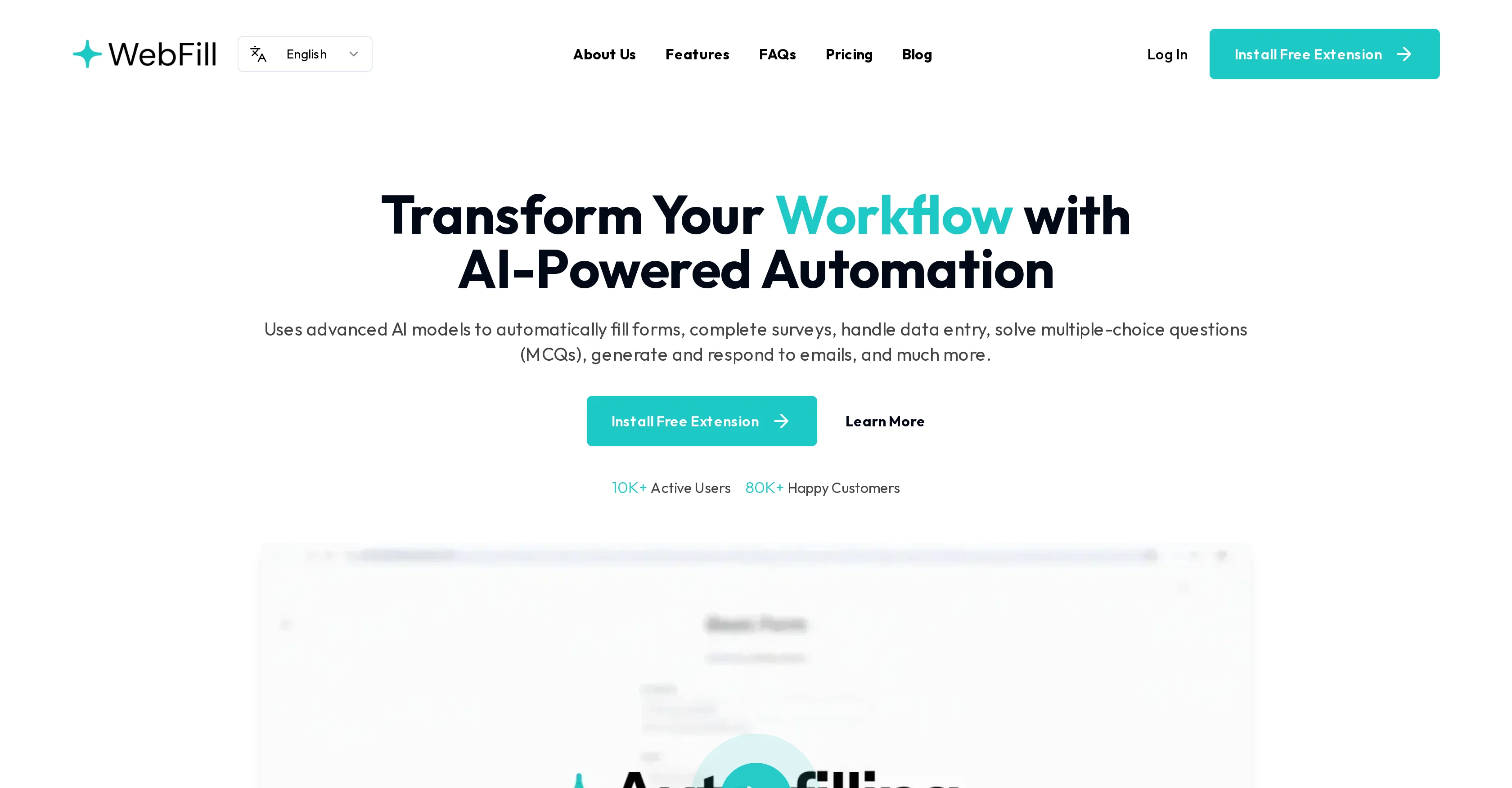 WebFill website