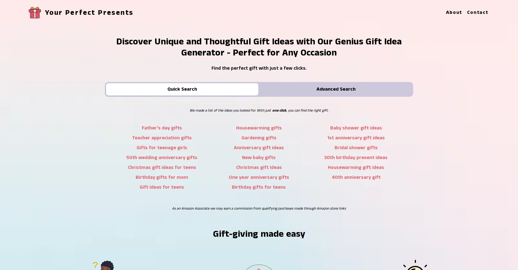 Your perfect presents website