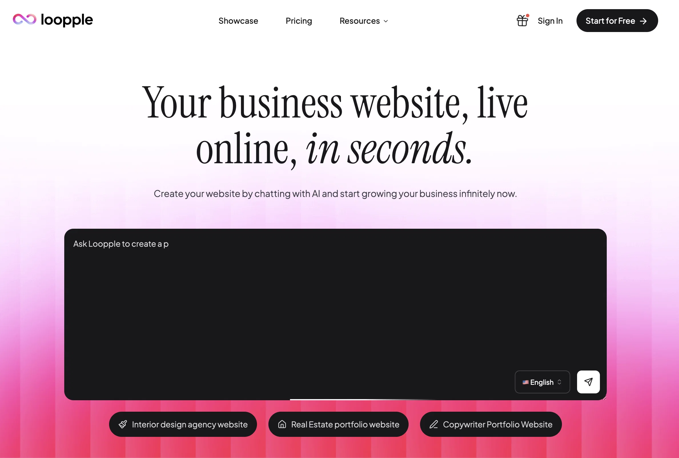Loopple - AI Website Builder website