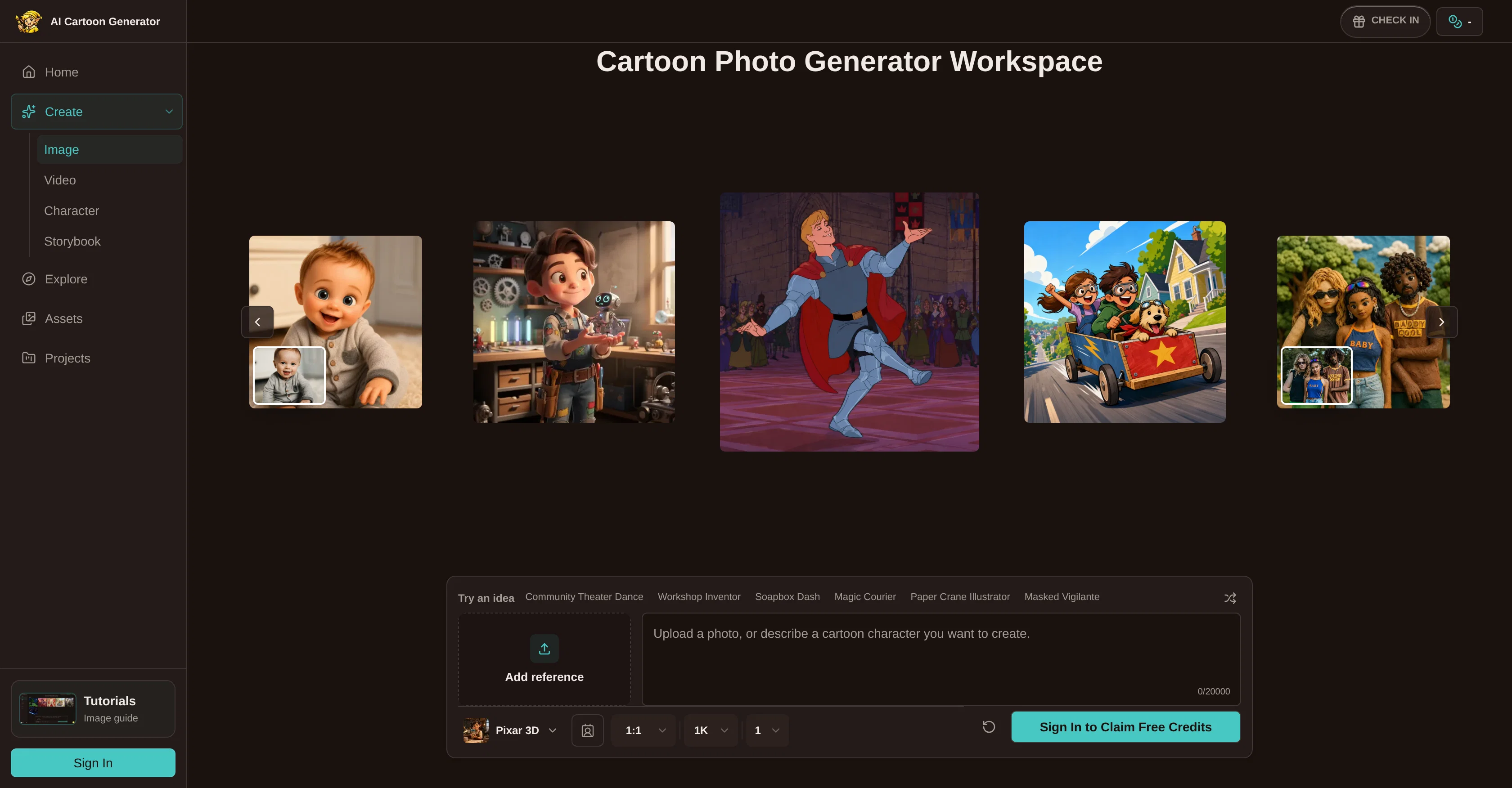 Cartoon Photo Generator website