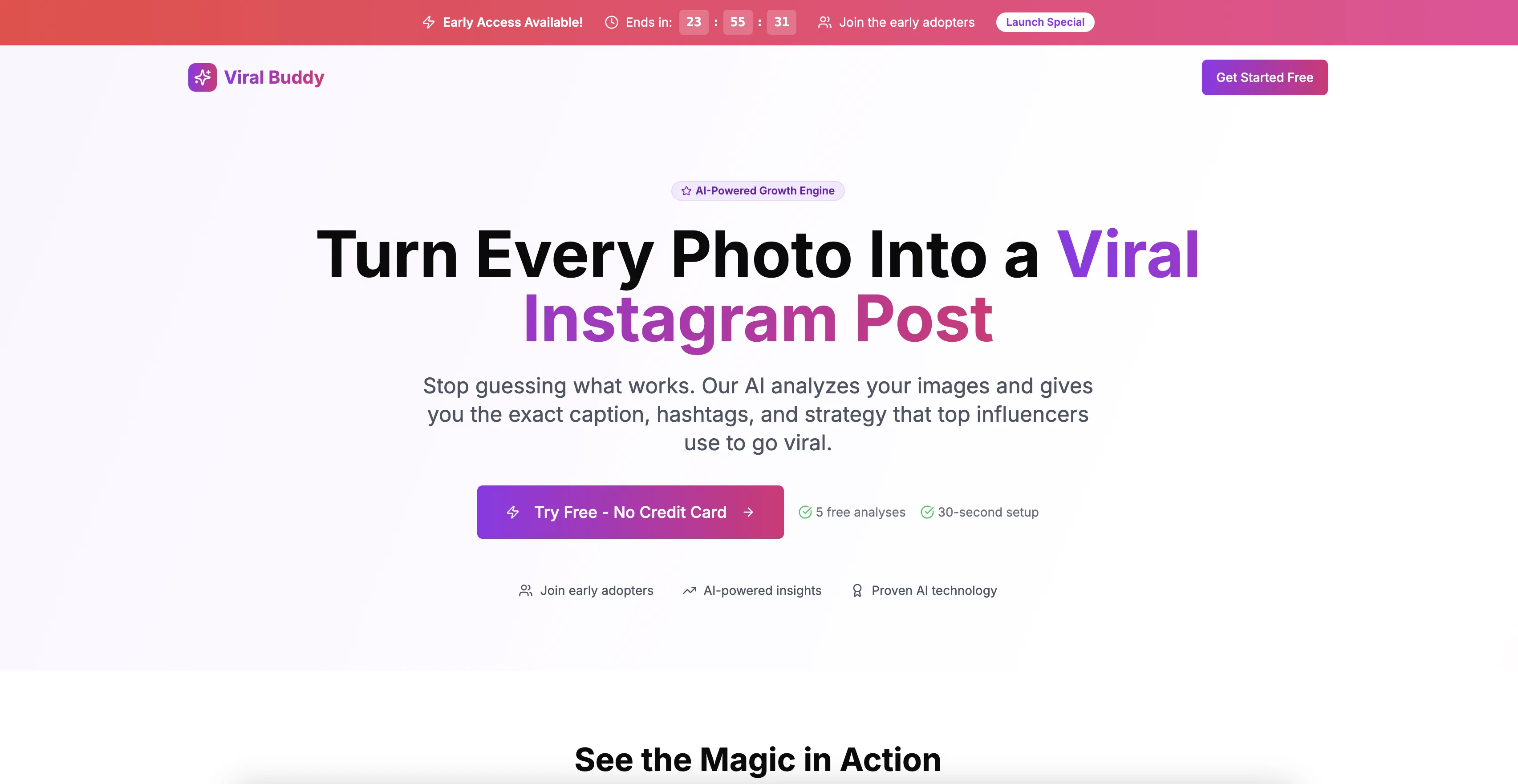 ViralBuddy.app website