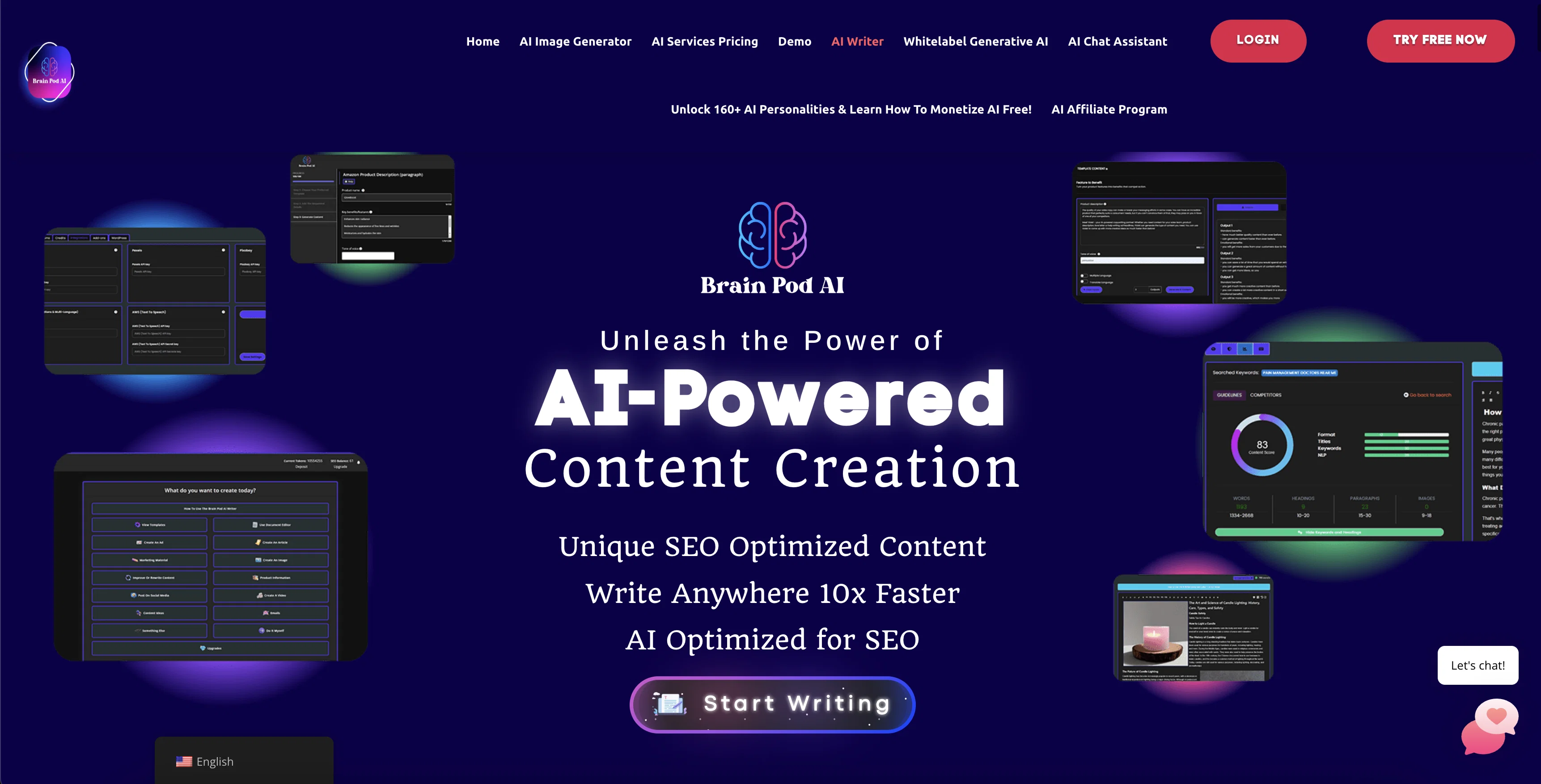 Brain Pod AI - Writer website