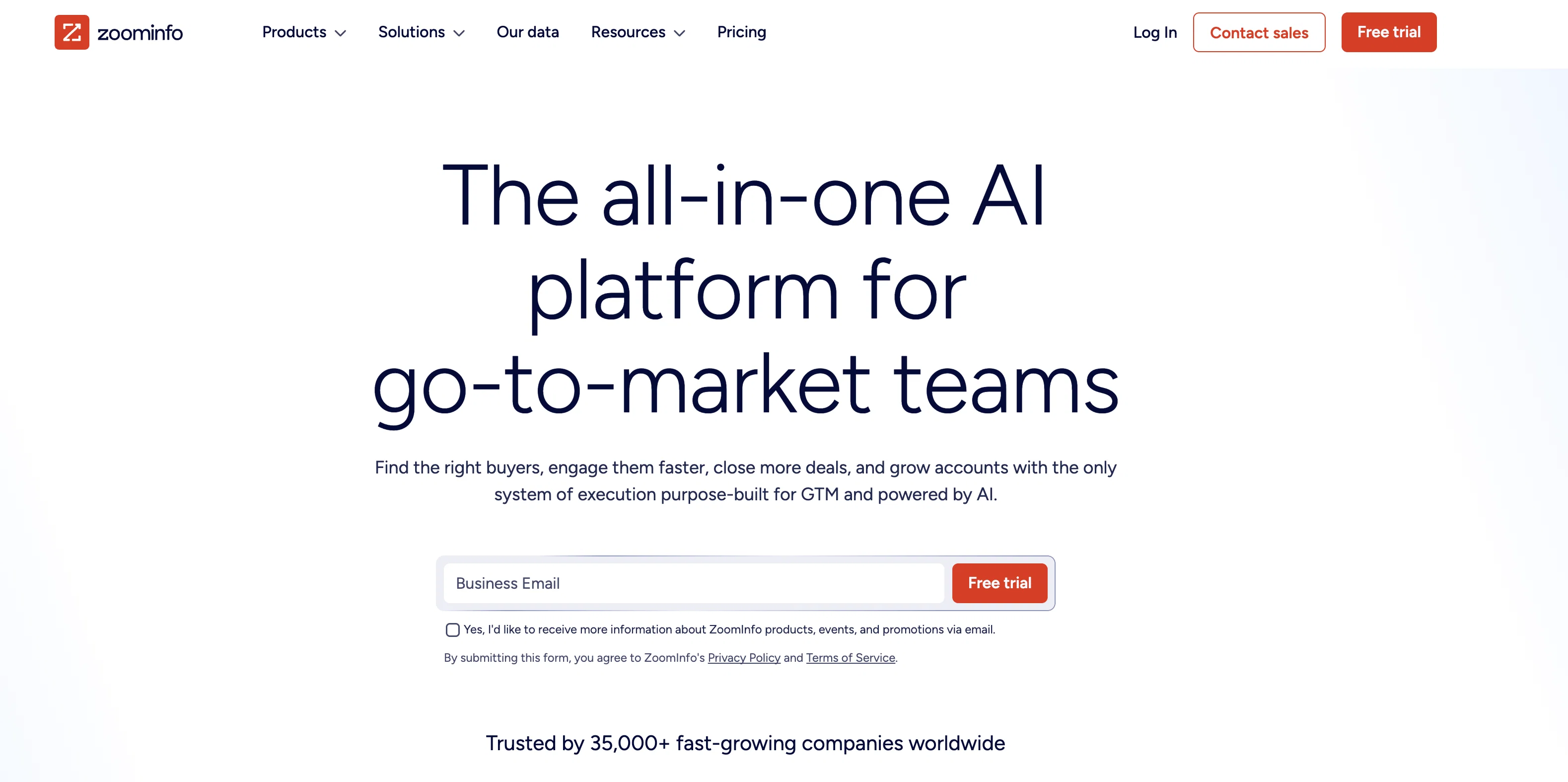 ZoomInfo website