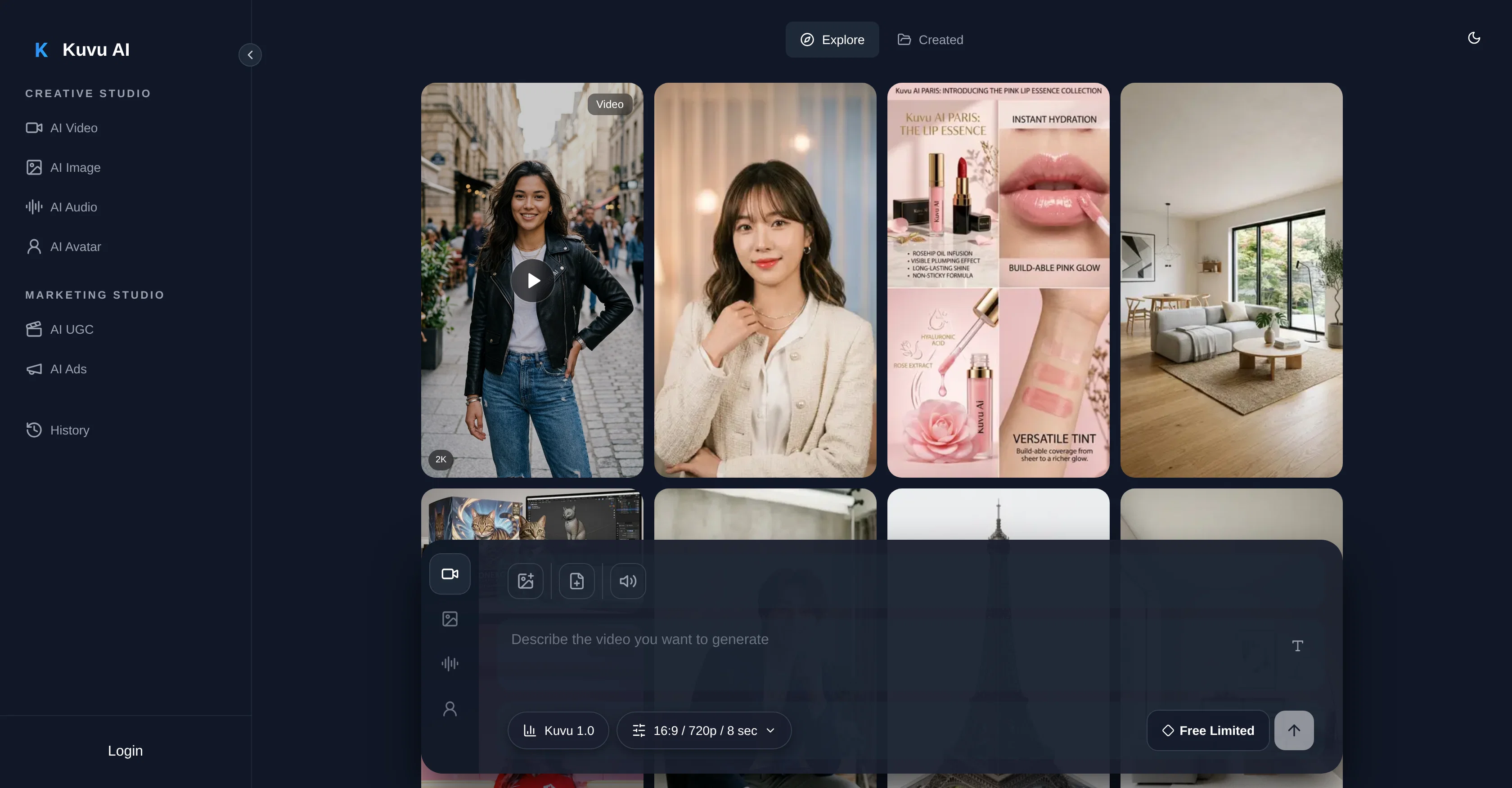 Kuvu AI | Video Generator website