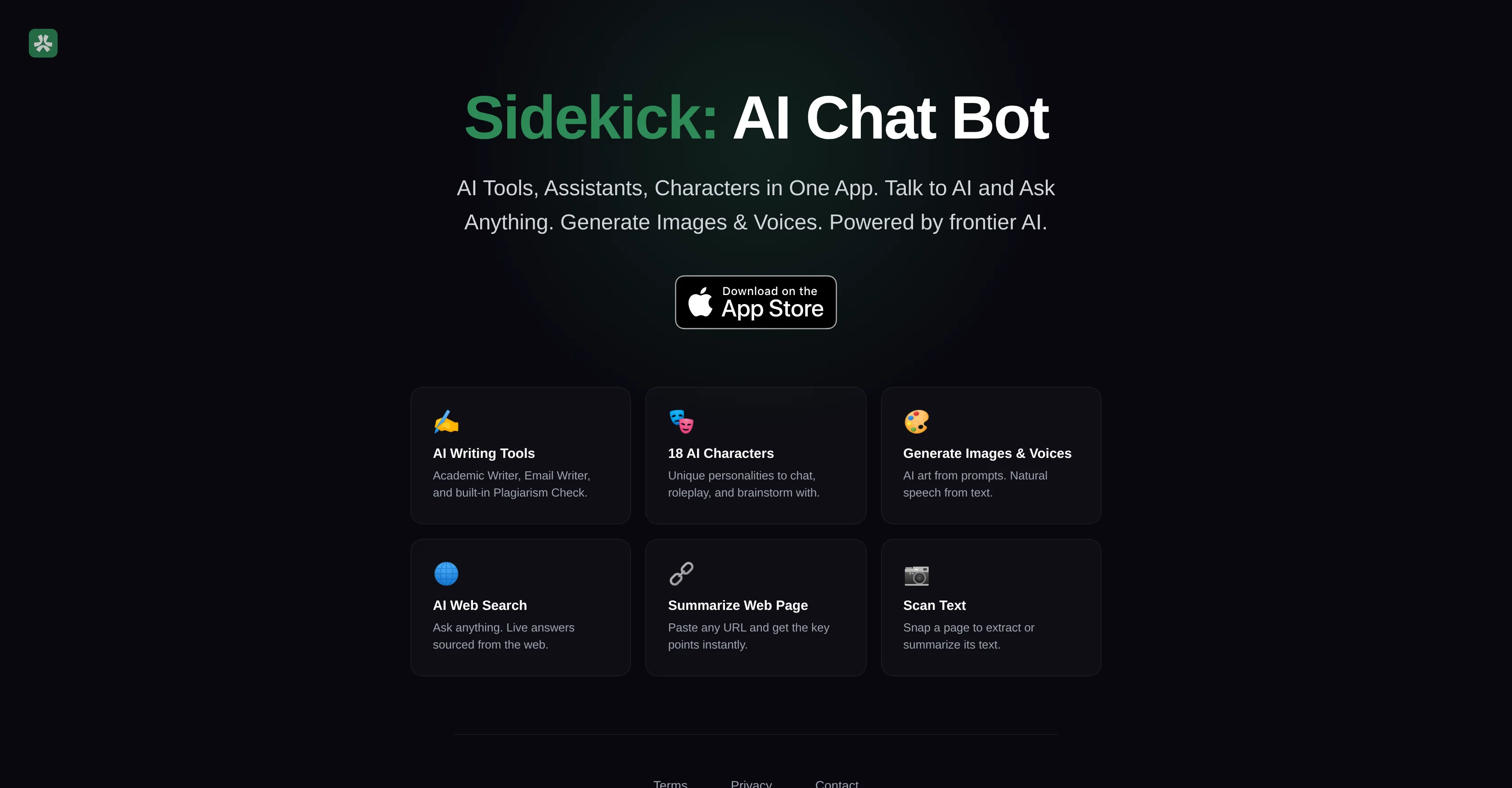 Sidekick - AI Chat Bot website